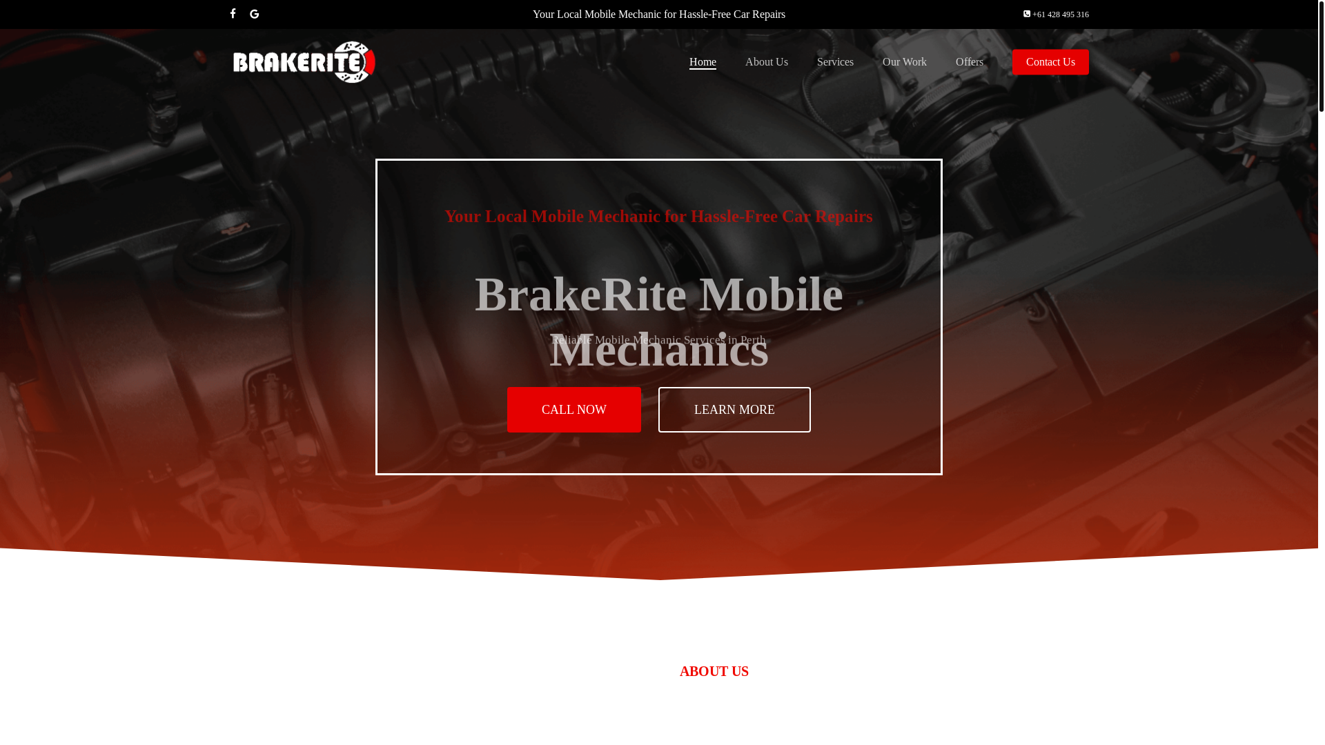 website screenshot of https://brakeritemobilemechanics.com.au/