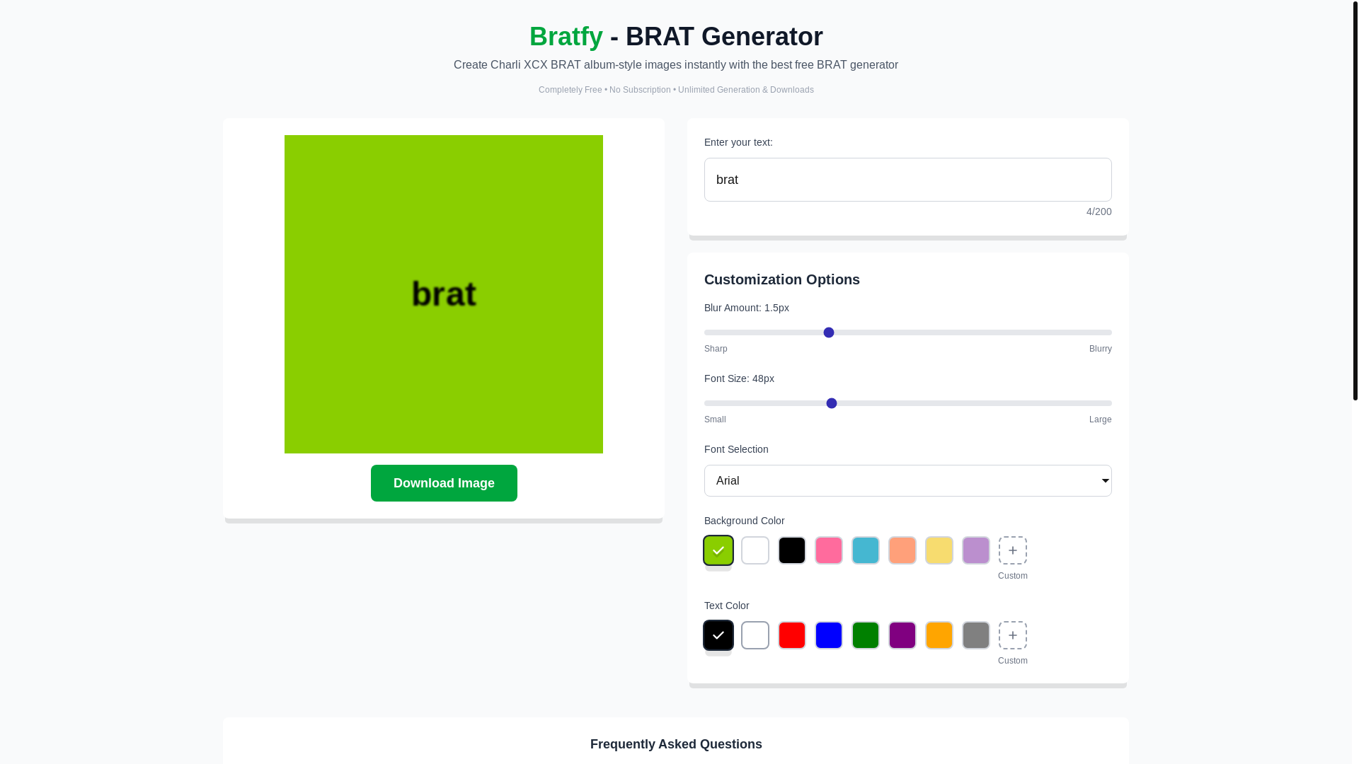 website screenshot of https://brat-text-generator-lj9.pages.dev/