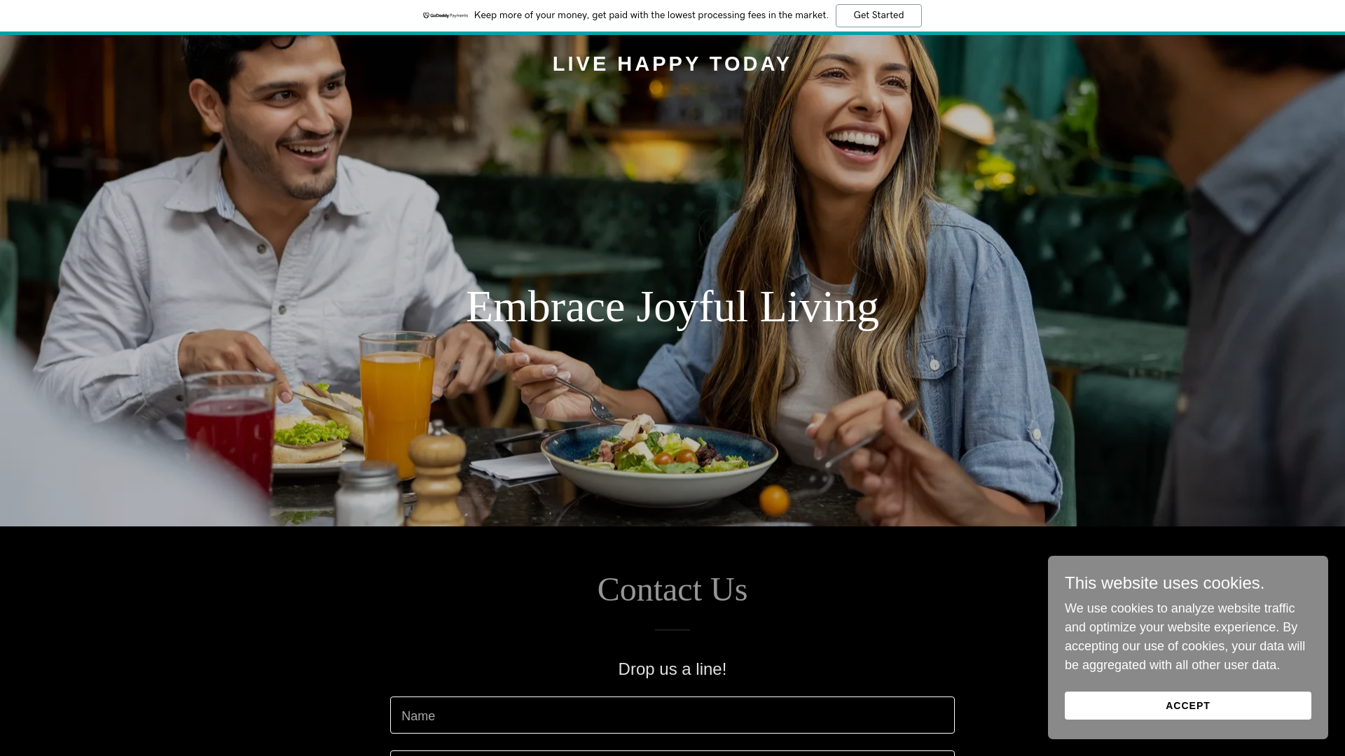 website screenshot of https://live-happytoday.com/