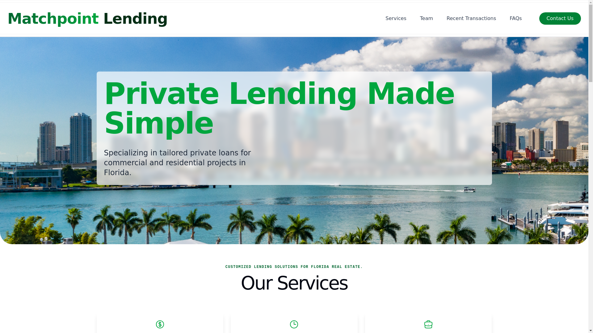 website screenshot of https://matchpoint-lending-website.pages.dev/