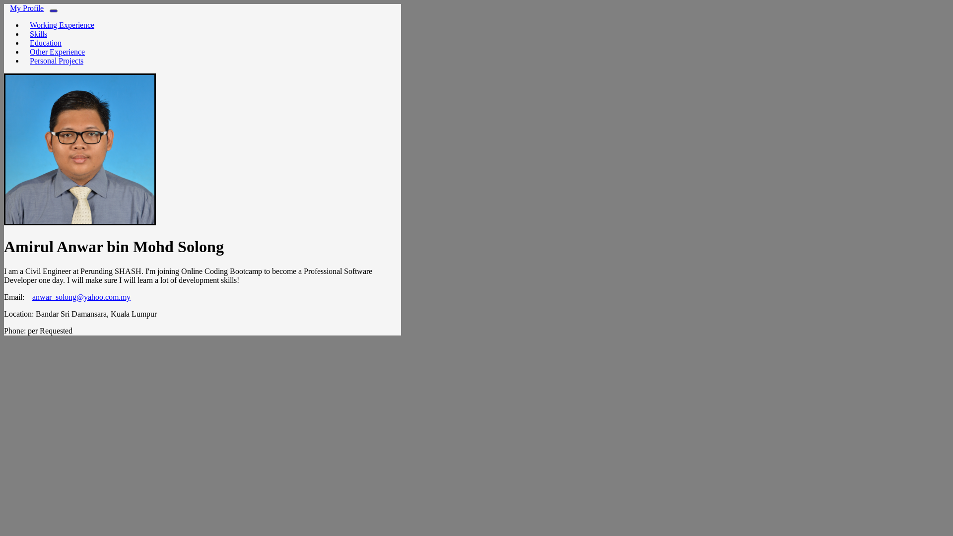 website screenshot of https://amirulanwar93.pages.dev/