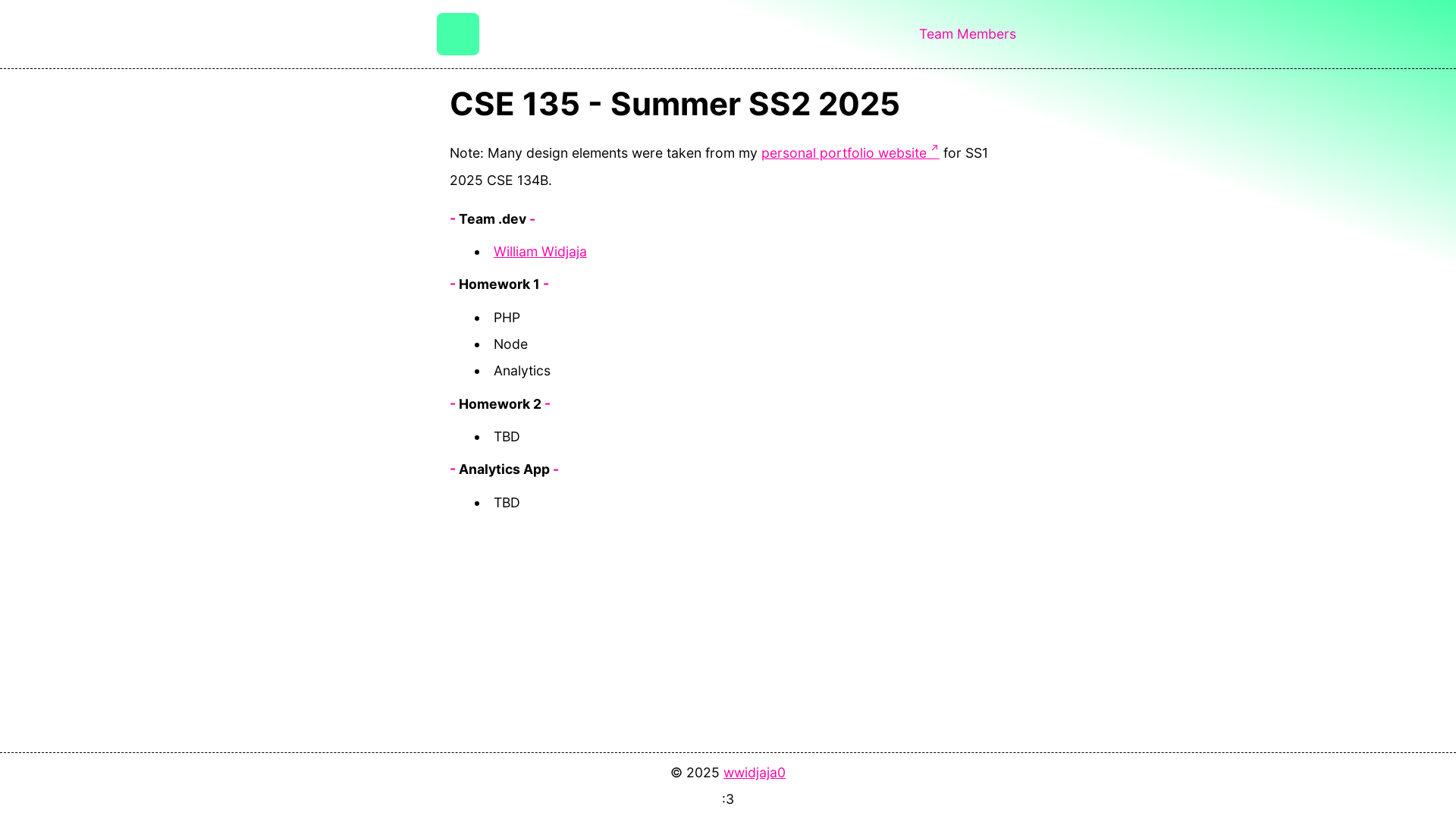 website screenshot of https://cse135-wwidjaja.online/