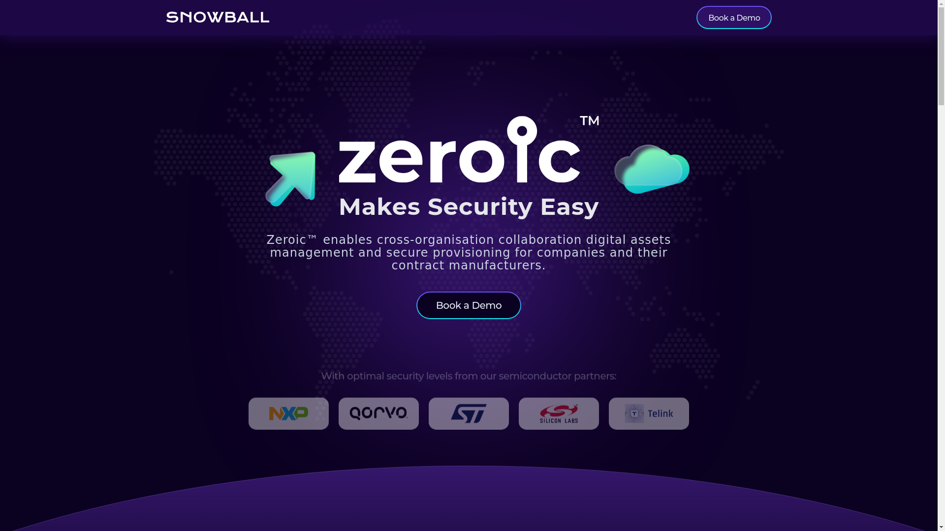 website screenshot of https://snowballtech.com