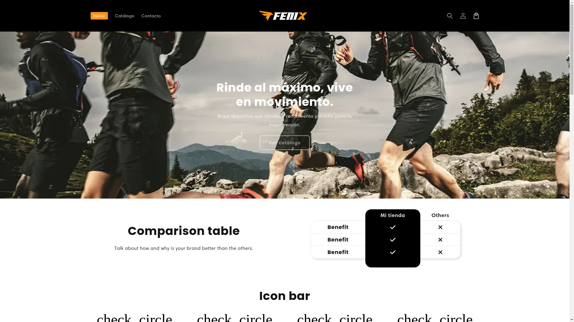 website screenshot of https://fenixlatam.store/