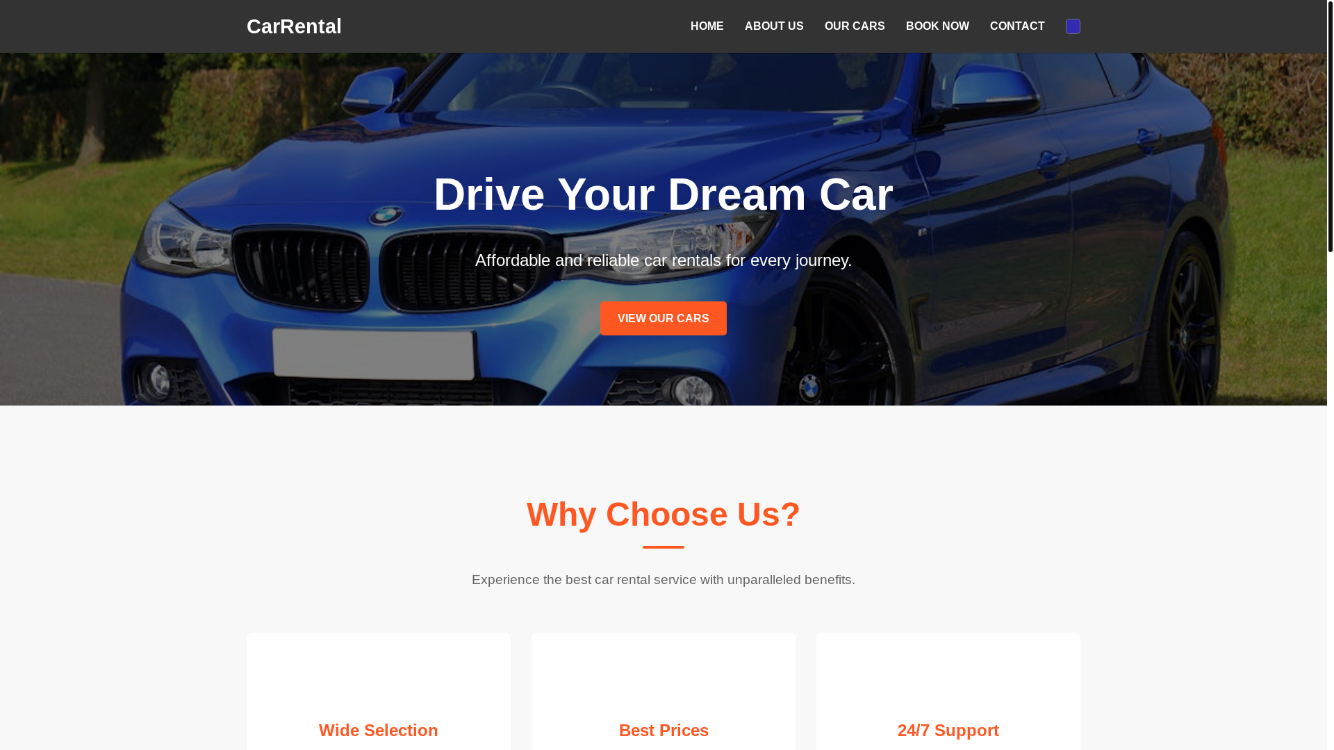 website screenshot of https://ijrrqemwe7rs5thya65ig-6532622b-car-rental-website.pages.dev/