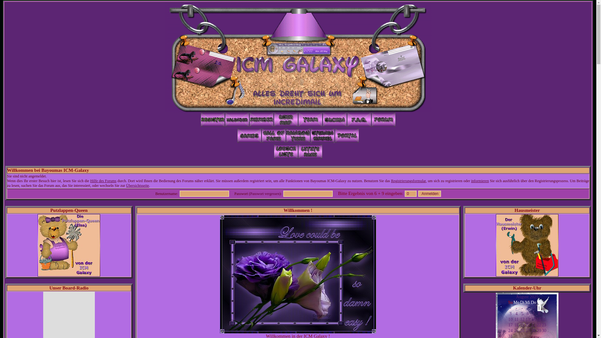 website screenshot of http://icm-galaxy.de/wbb2/hmportal.php