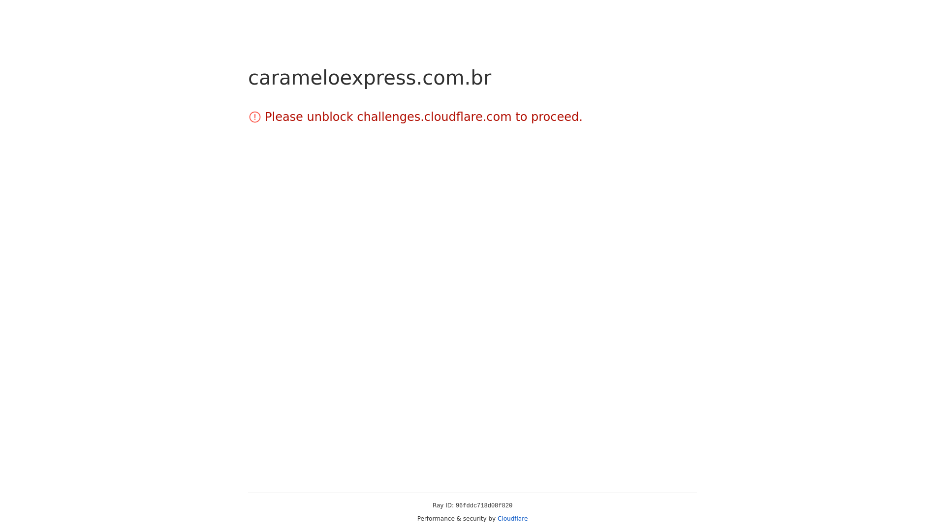 website screenshot of https://carameloexpress.com.br/