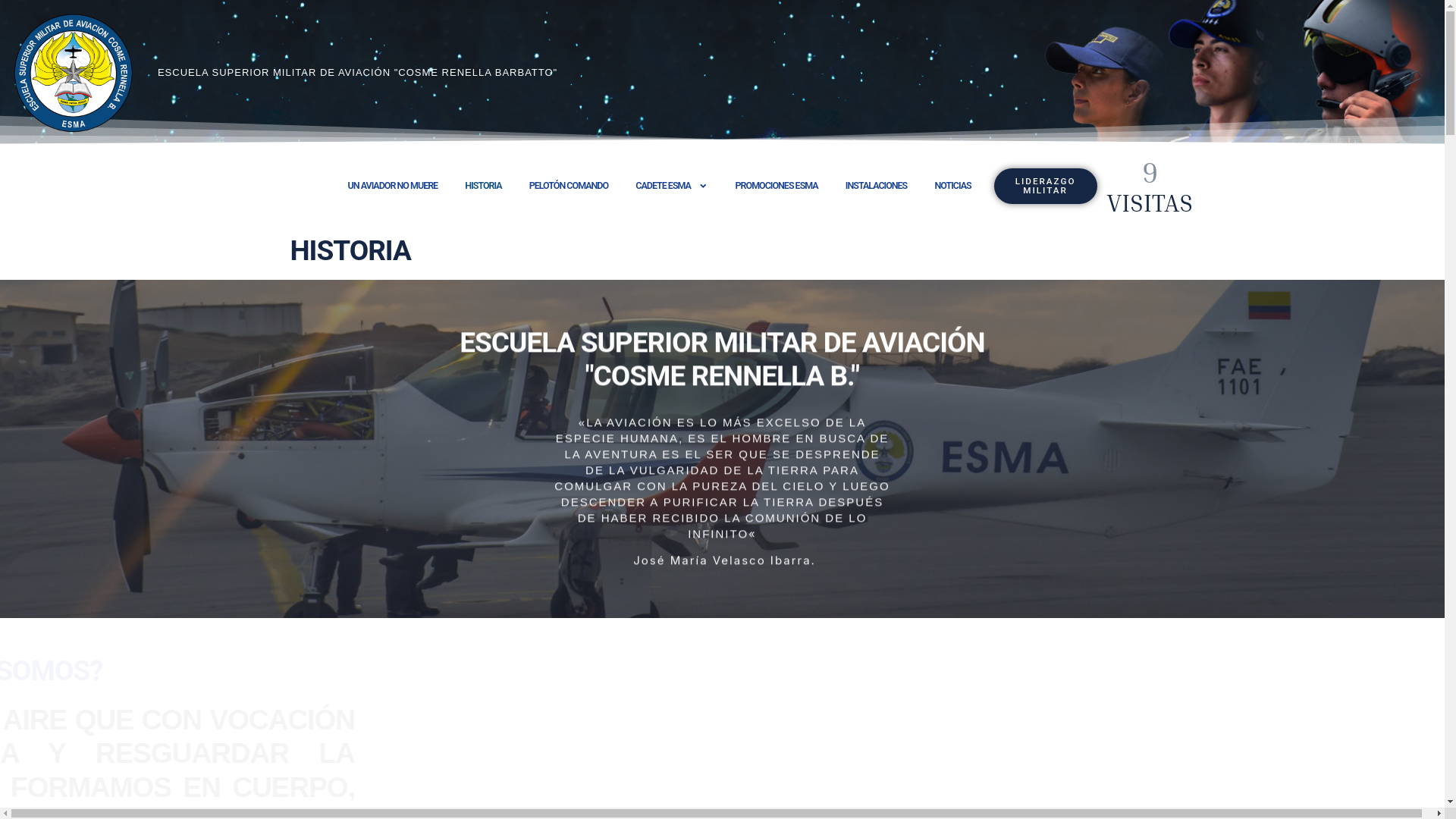 website screenshot of https://cuerpodecadetesesma.com/