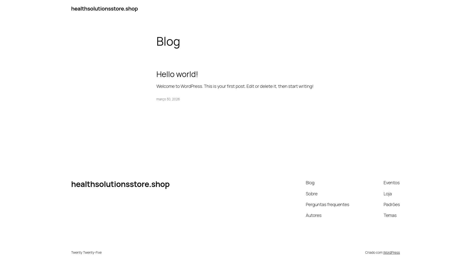 website screenshot of https://healthsolutionsstore.shop