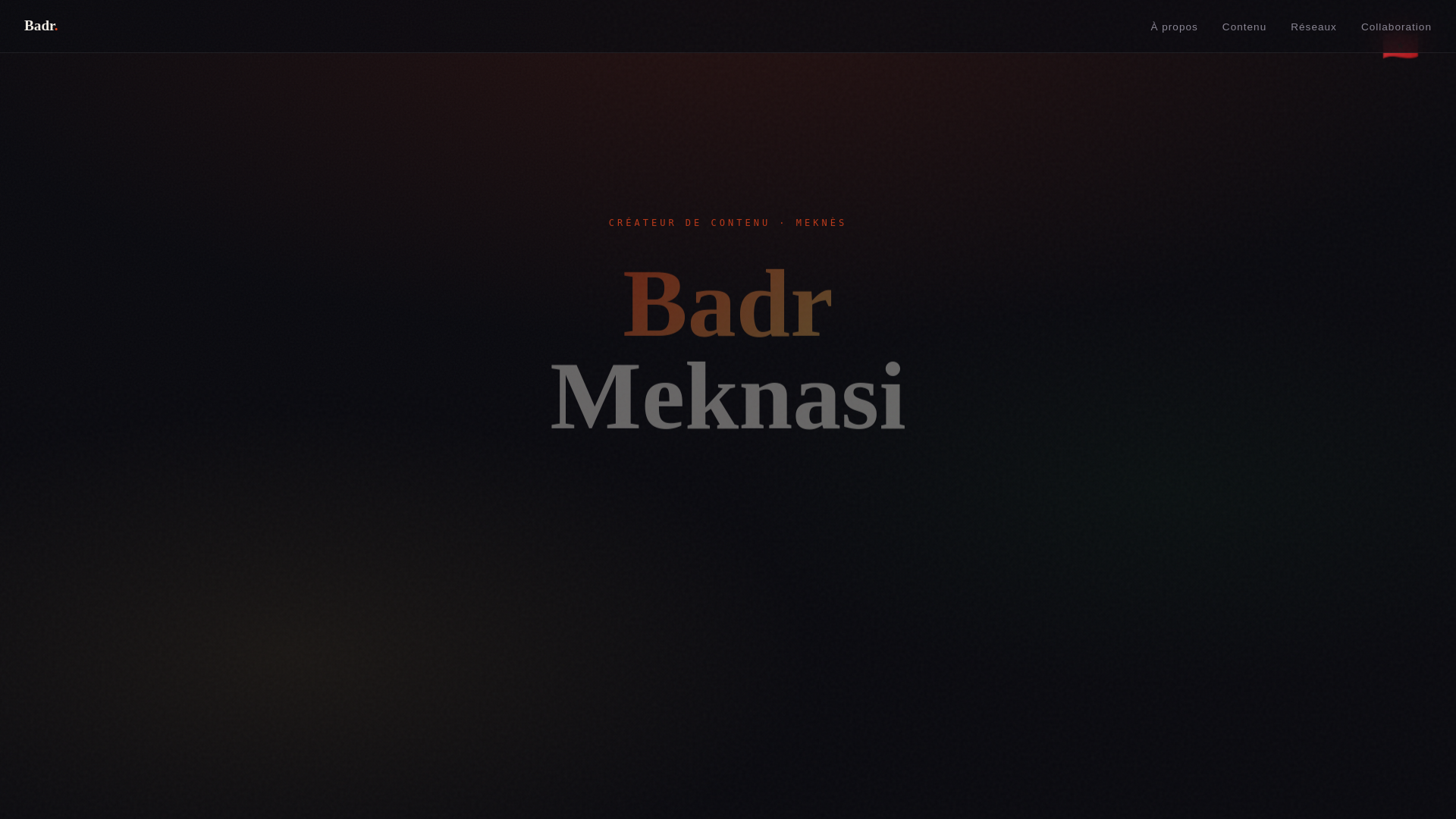website screenshot of https://badrmeknassi.com/