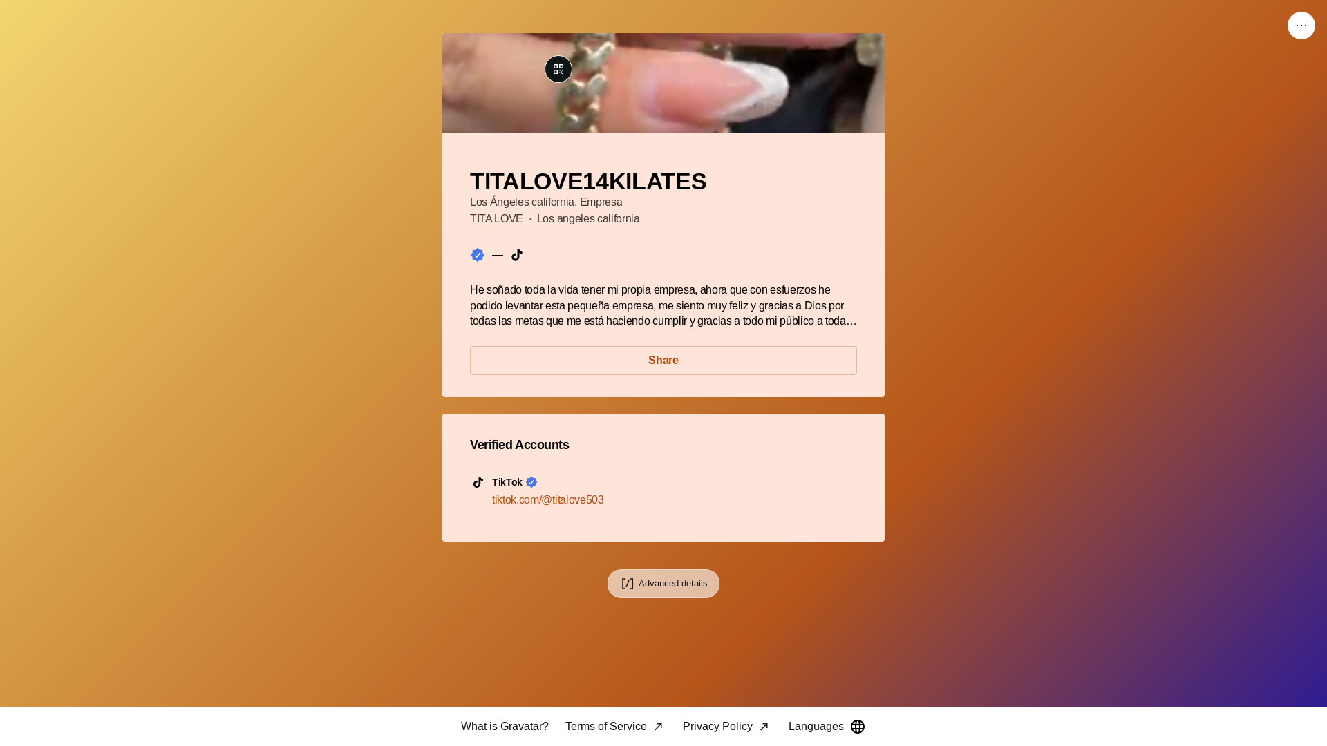 website screenshot of https://titalove14kilates.link/