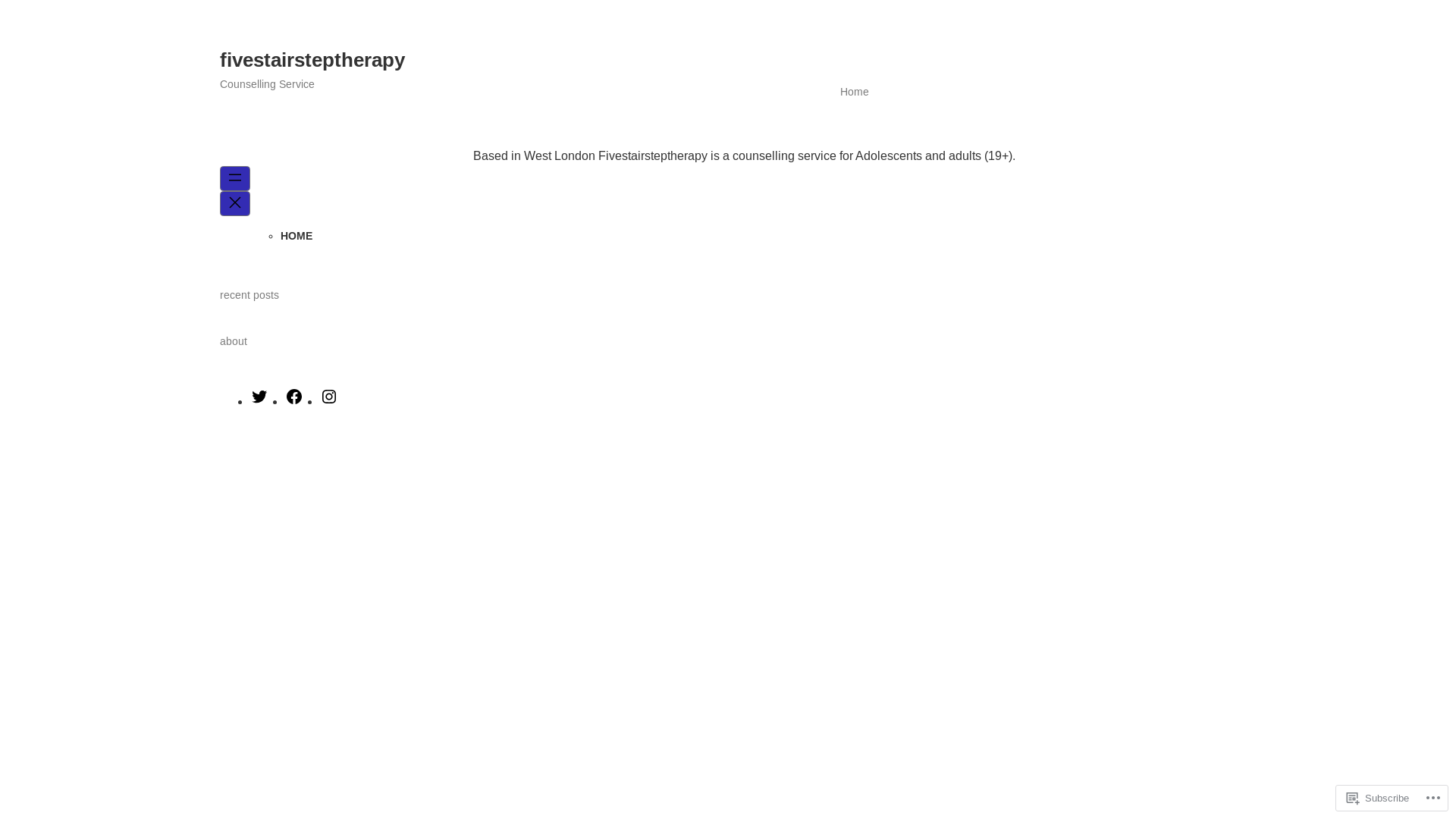 website screenshot of https://fivestairsteptherapy.com/