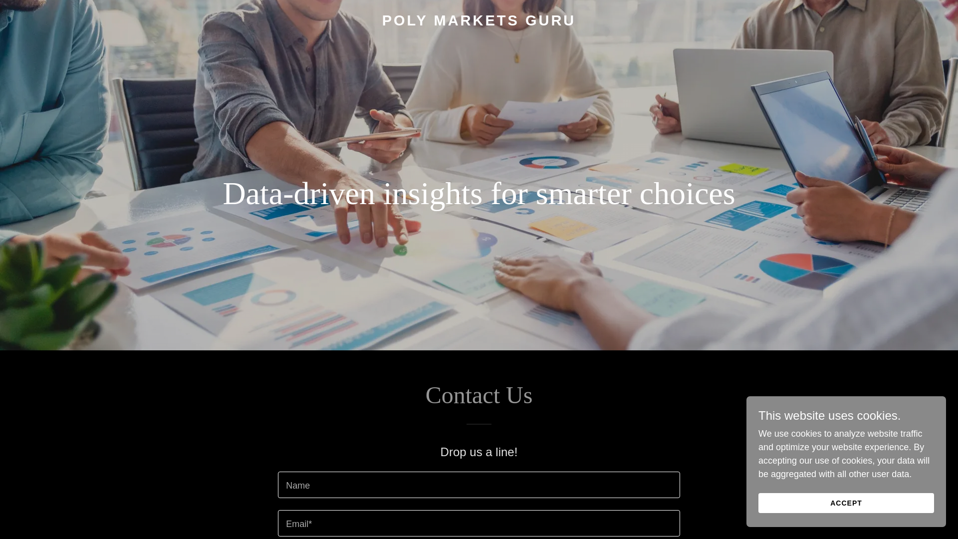 website screenshot of https://polymarkets.guru/