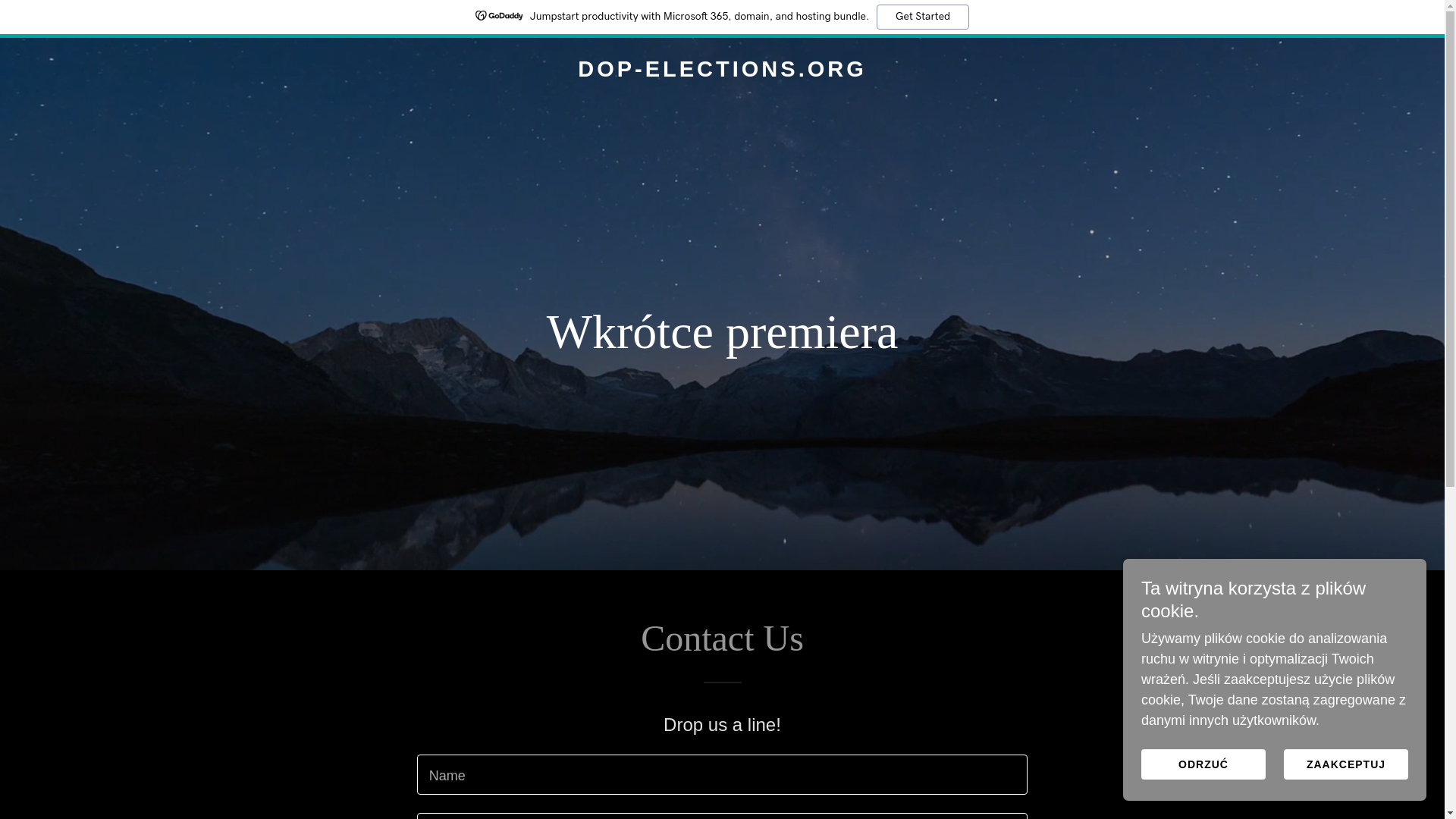 website screenshot of https://dop-elections.org/