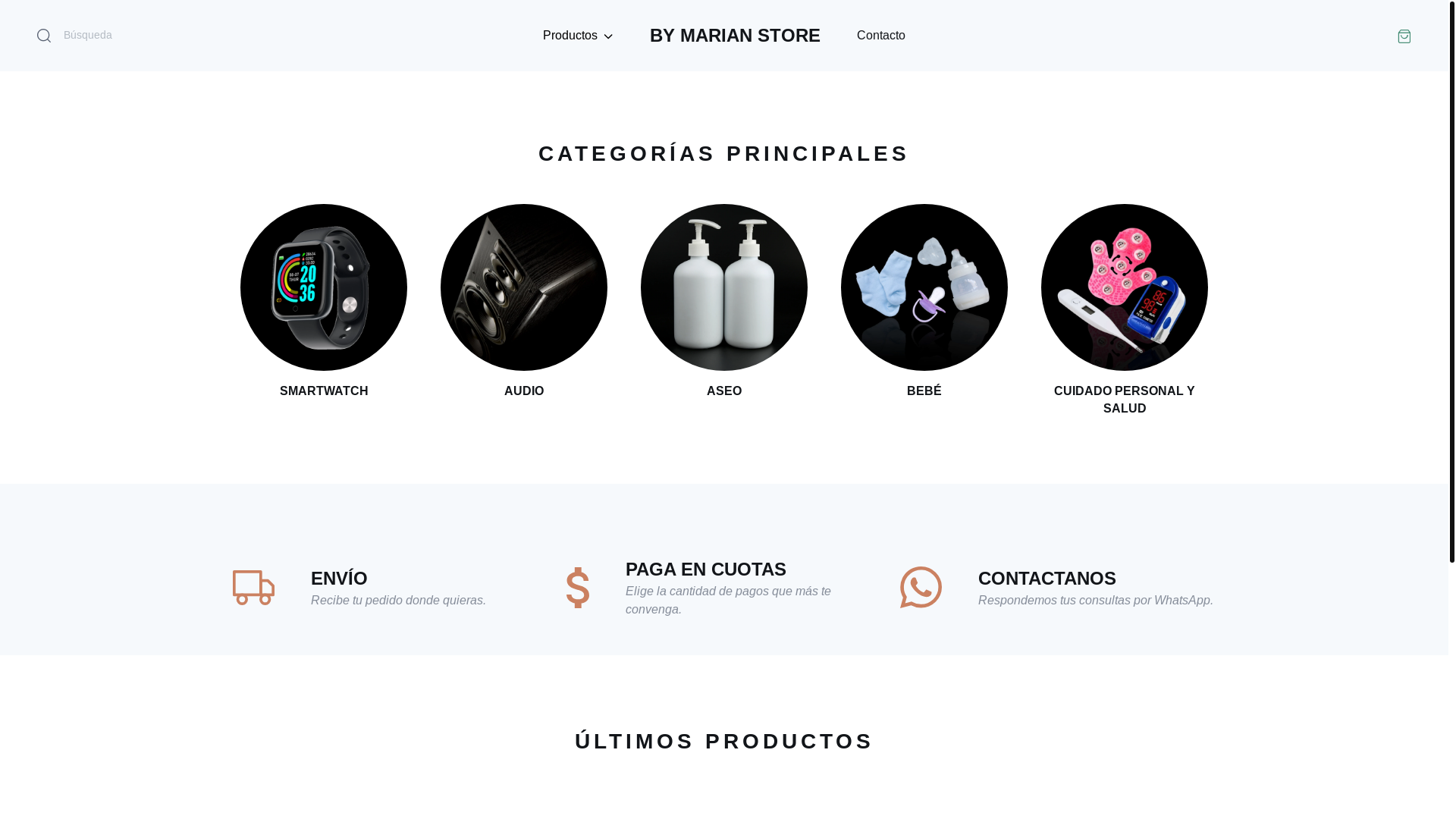 website screenshot of https://bymarianstore.online/