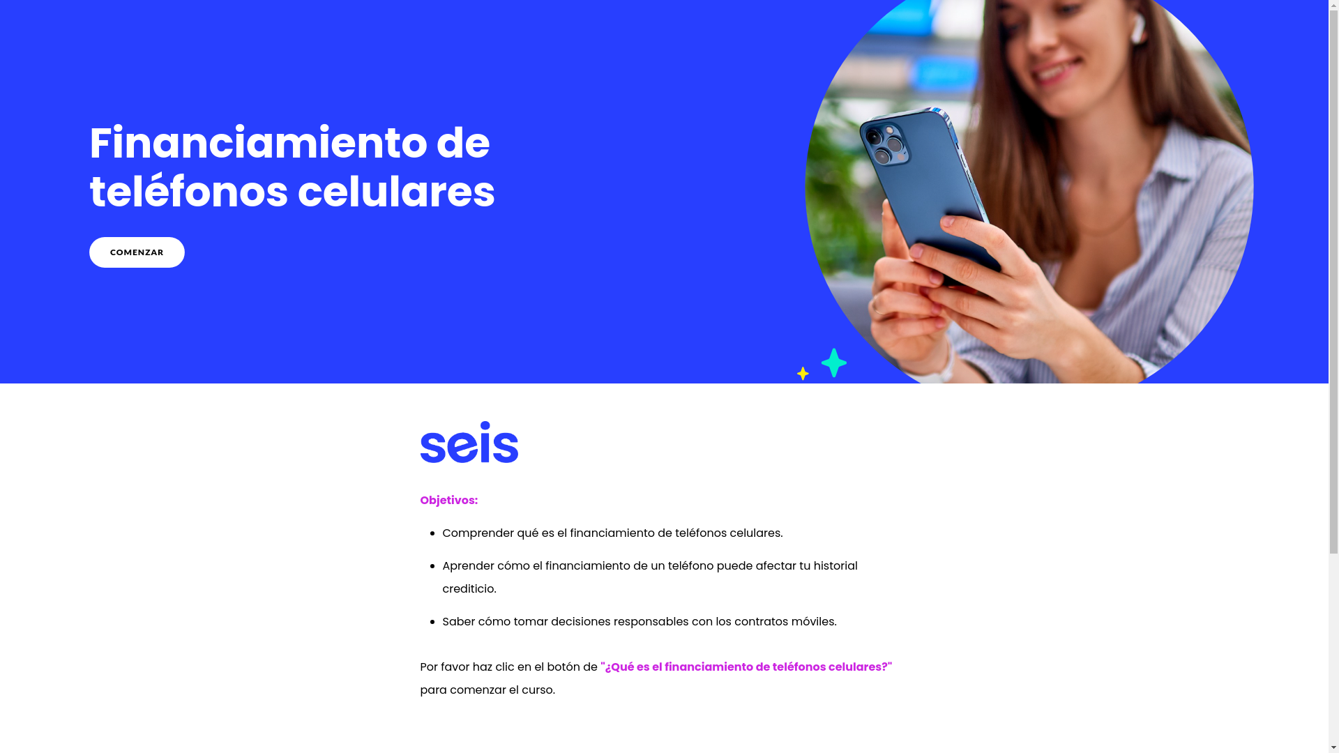 website screenshot of https://seis-financiamiento-celulares.pages.dev/