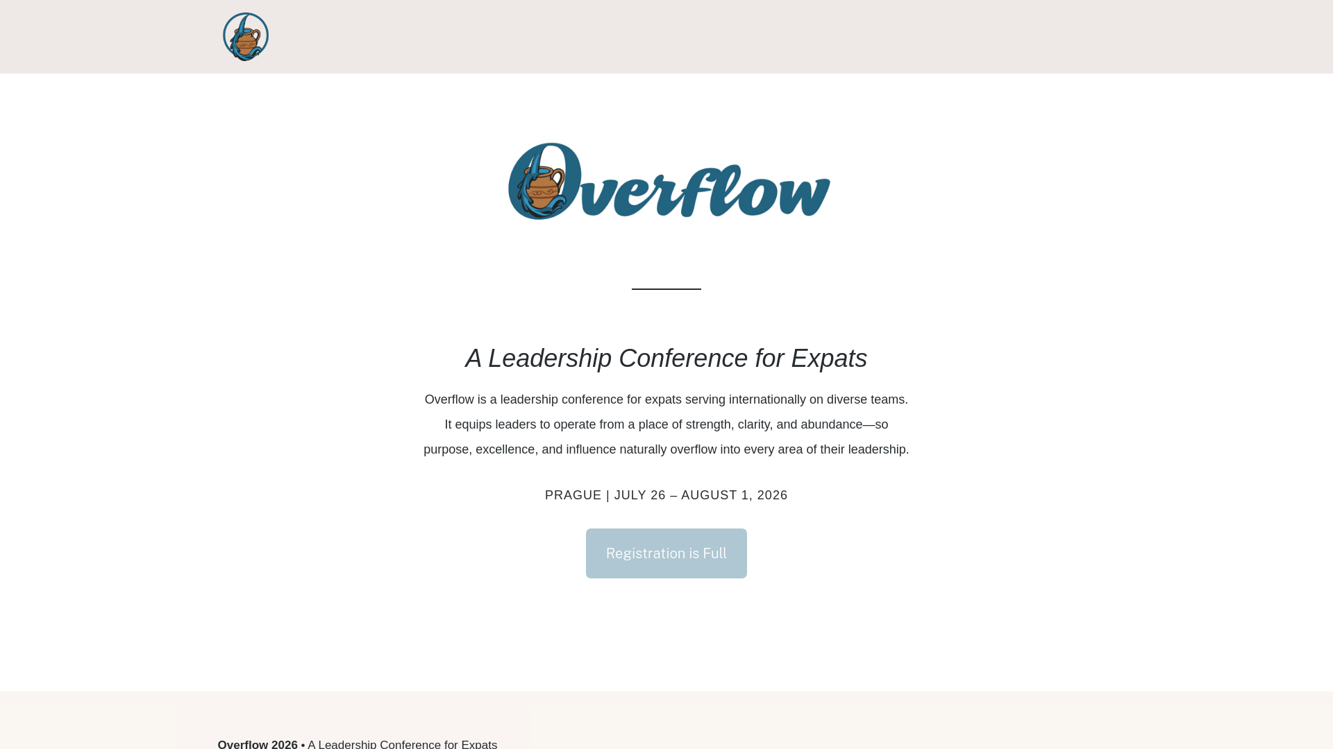 website screenshot of https://overflowevent26.com/