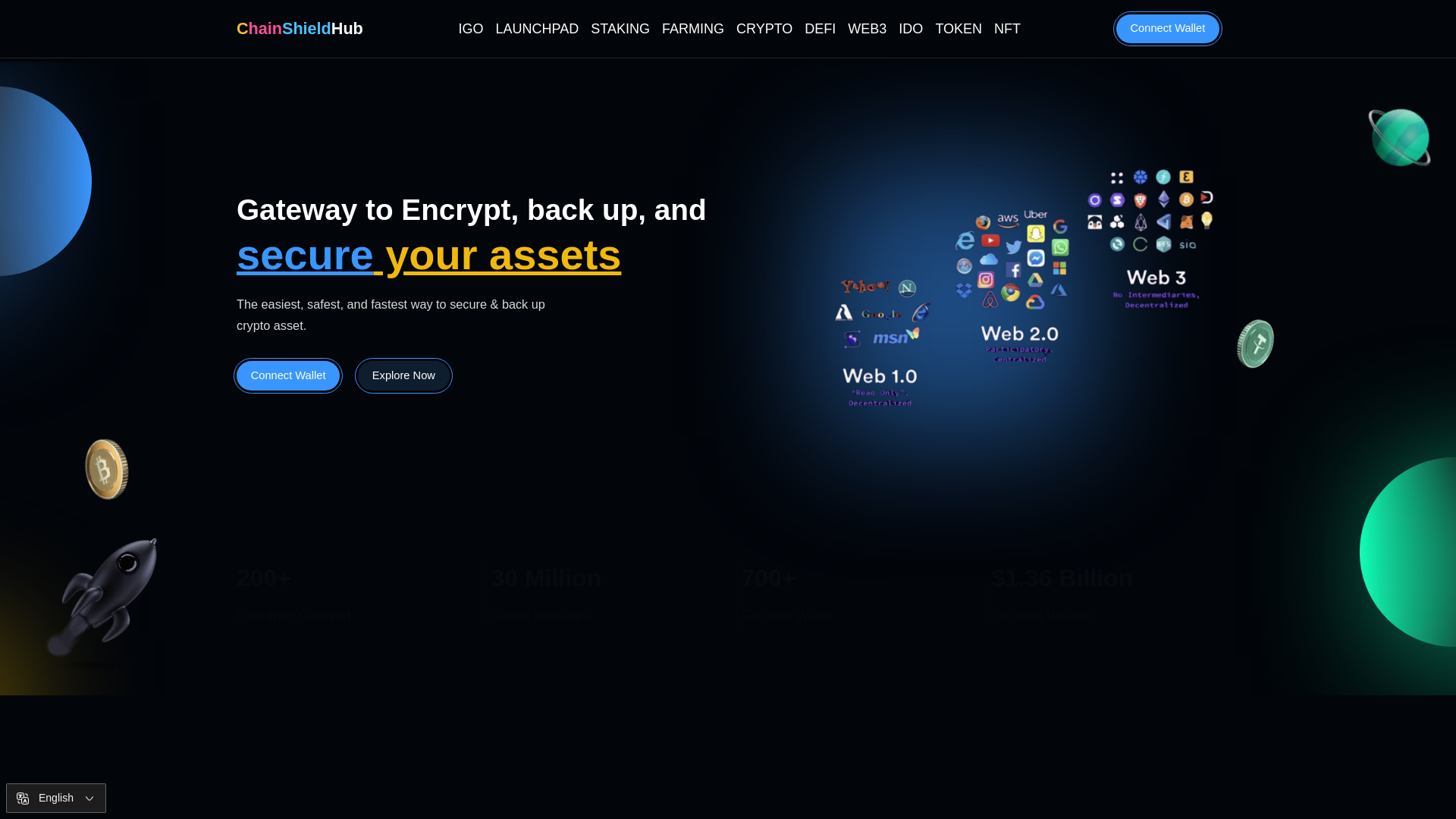 website screenshot of https://chainshieldhub.pro