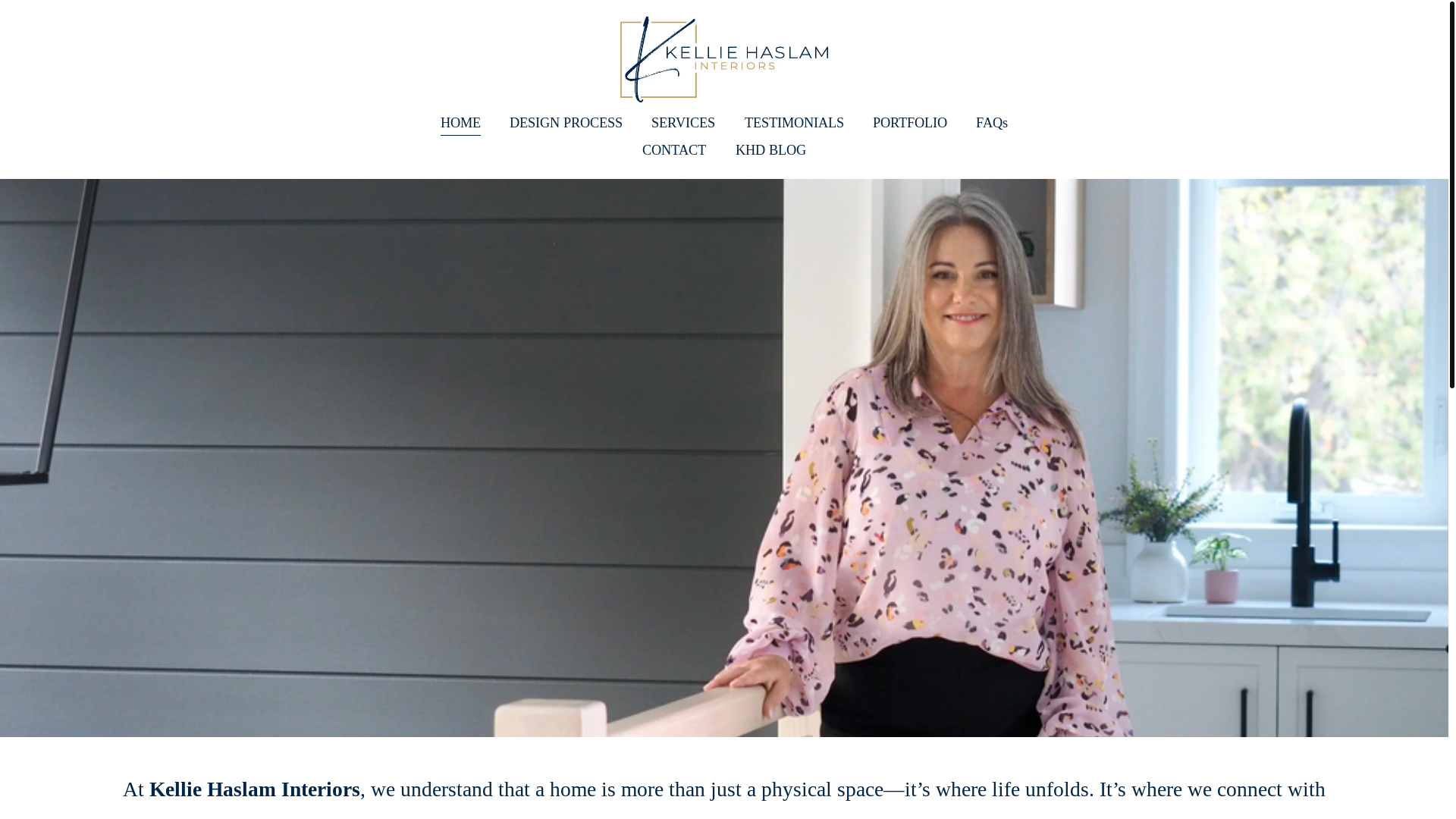 website screenshot of https://kelliehaslaminteriors.com/
