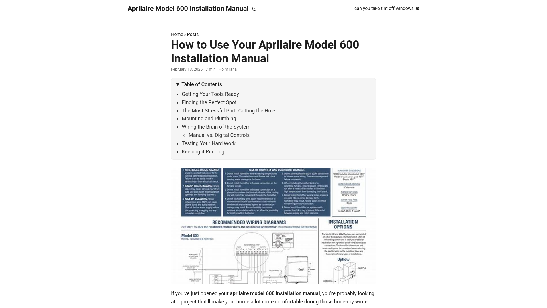 website screenshot of https://aprilaire-model-600-installation-manual.pages.dev/