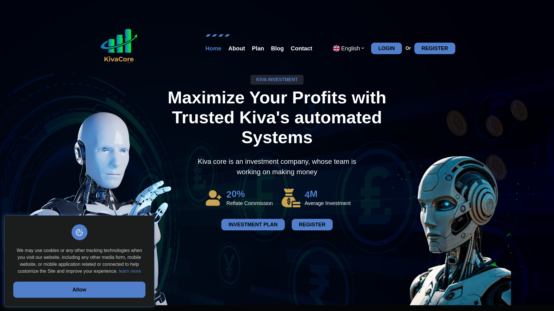 website screenshot of https://kivacoresa.co.za