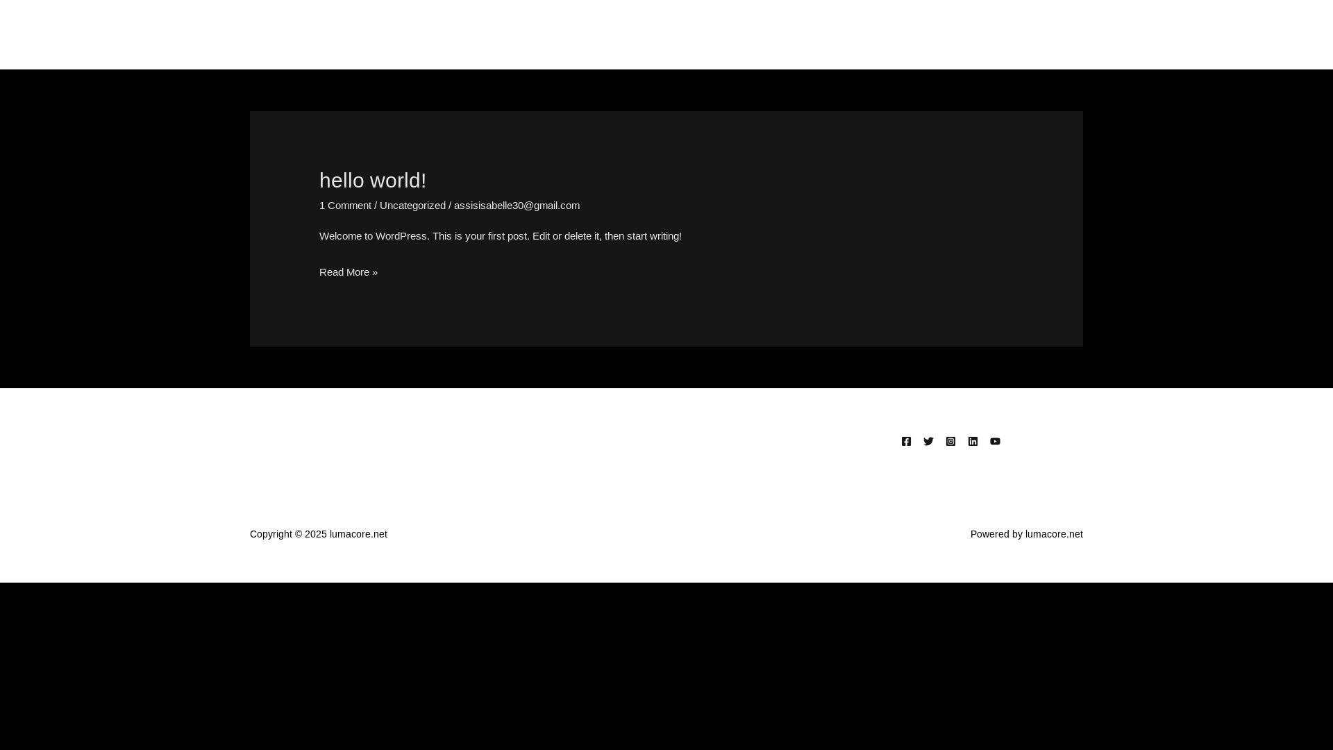 website screenshot of https://lumacore.net/