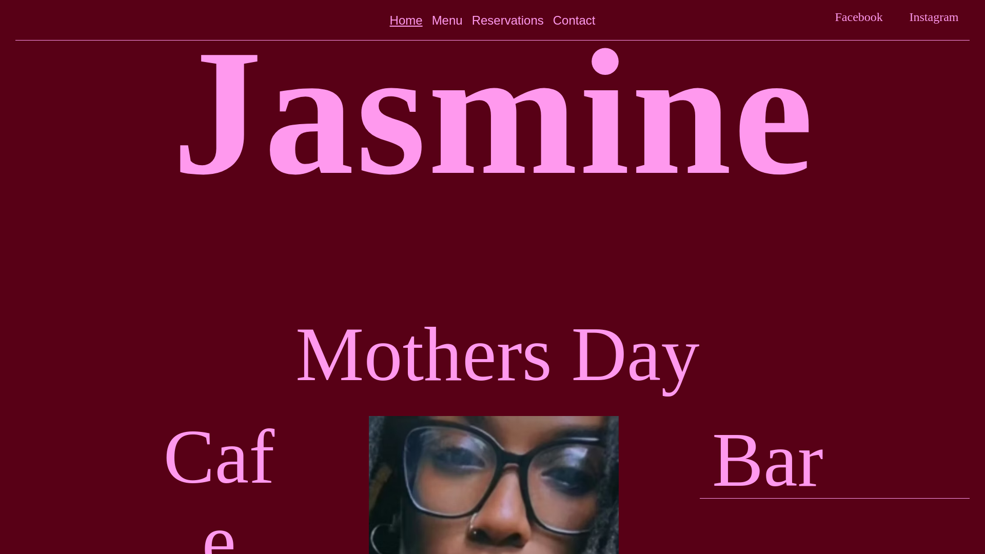 website screenshot of https://jasminecafeandbar.com/