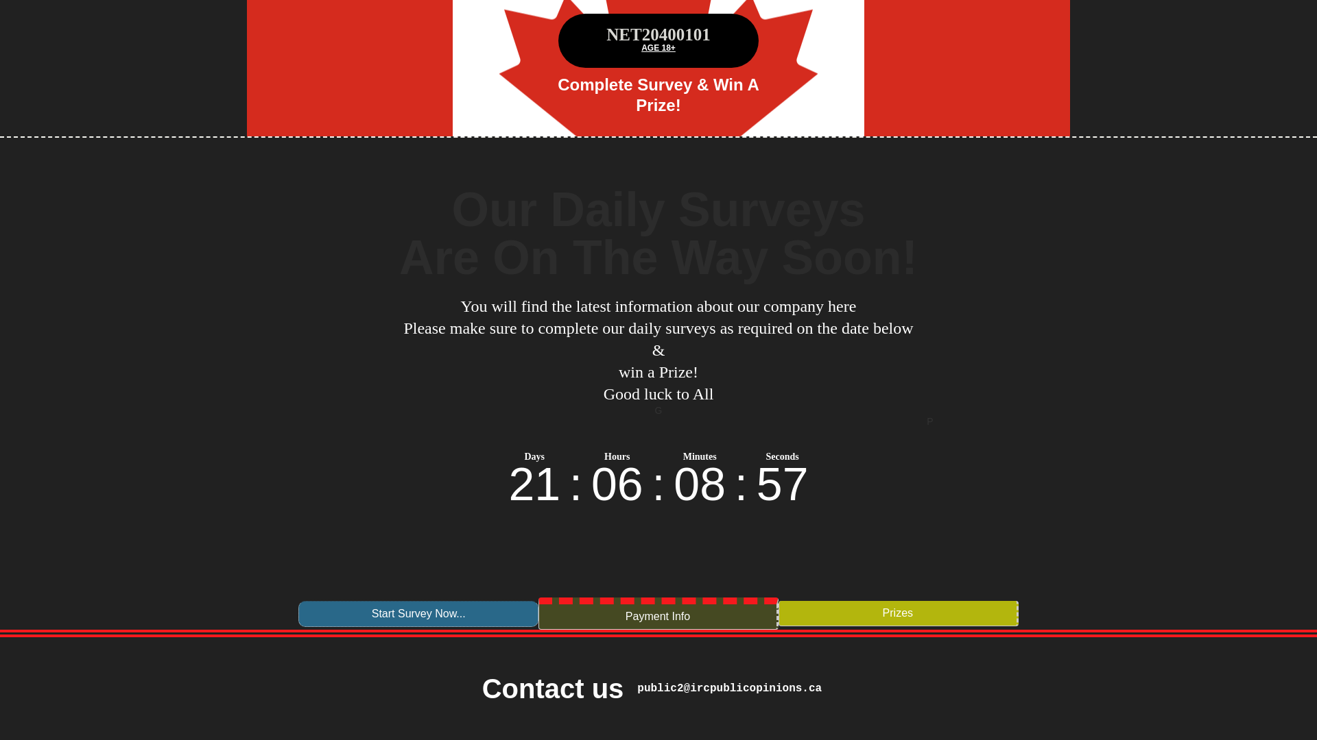 website screenshot of https://ircpublicopinions.ca/