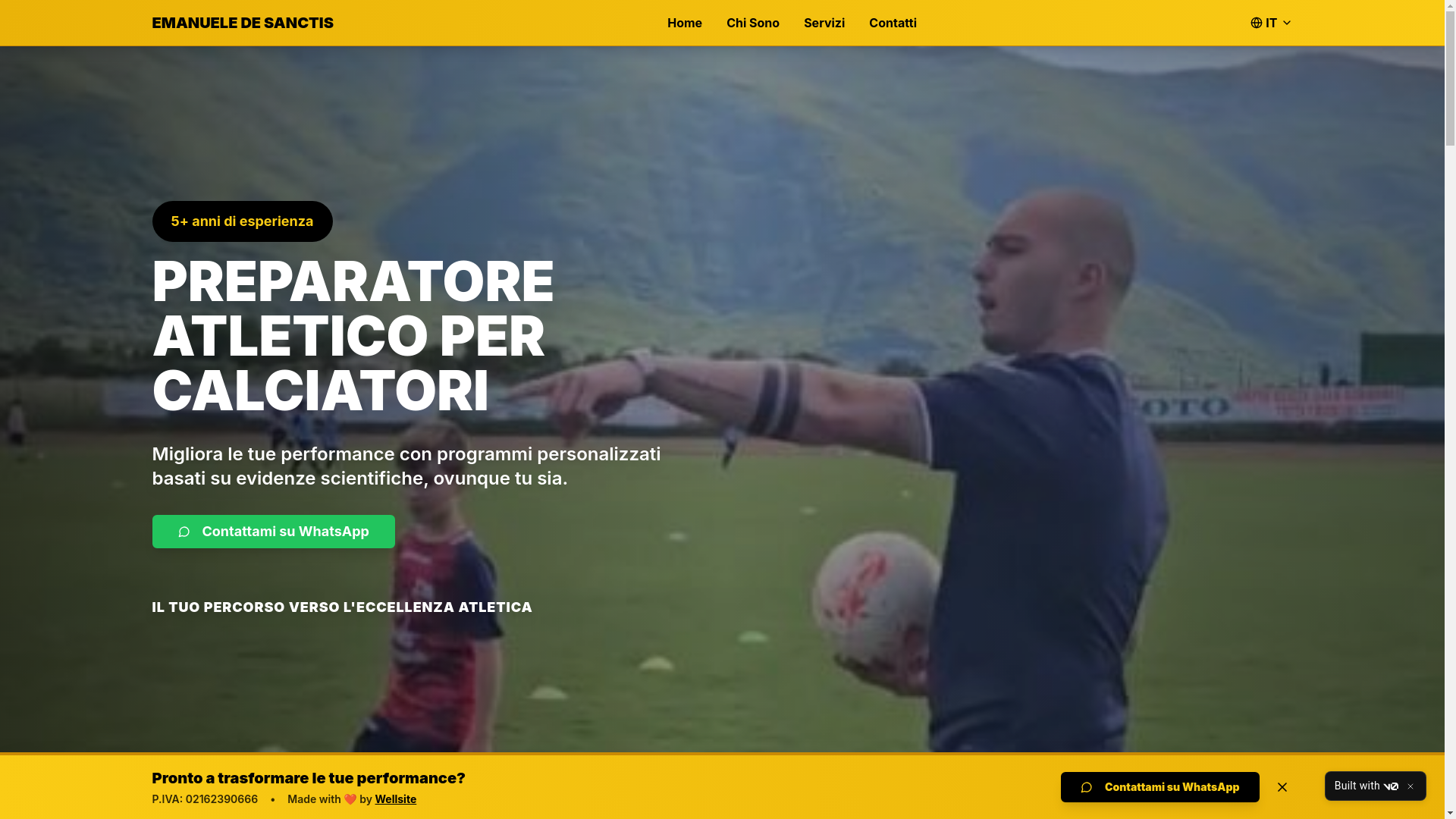 website screenshot of https://emanueledesanctis.it/