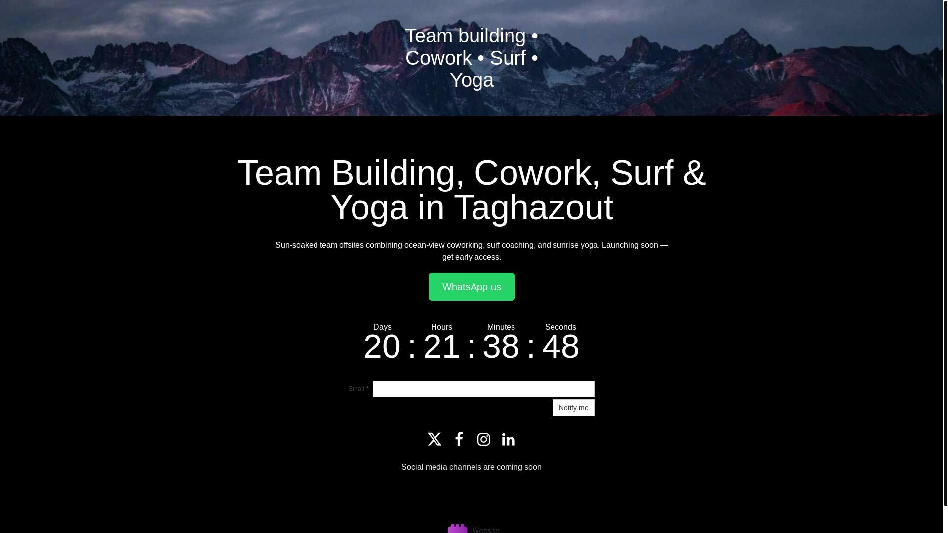 website screenshot of https://taghazout.io/