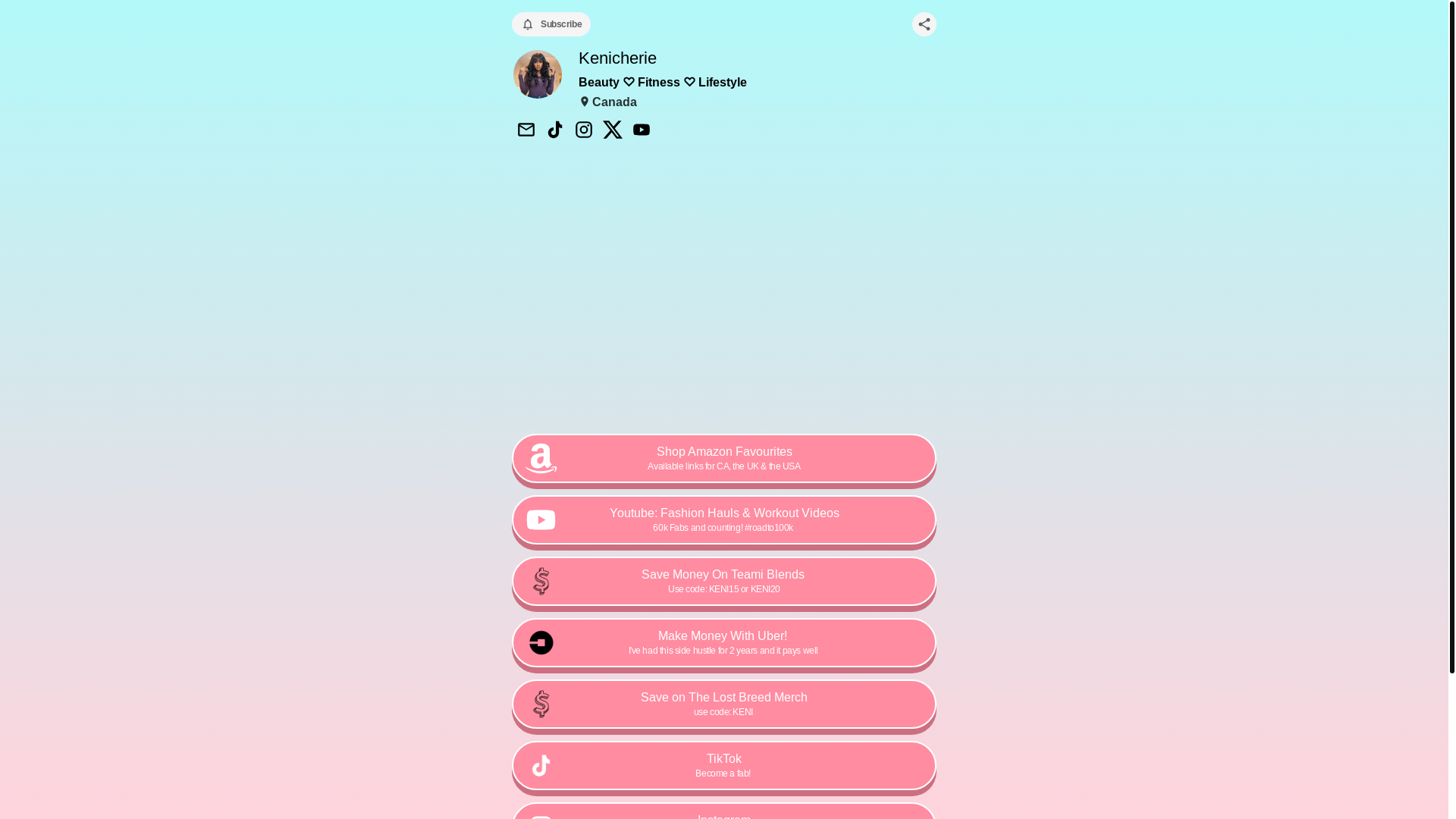 website screenshot of https://kenicherie.com/