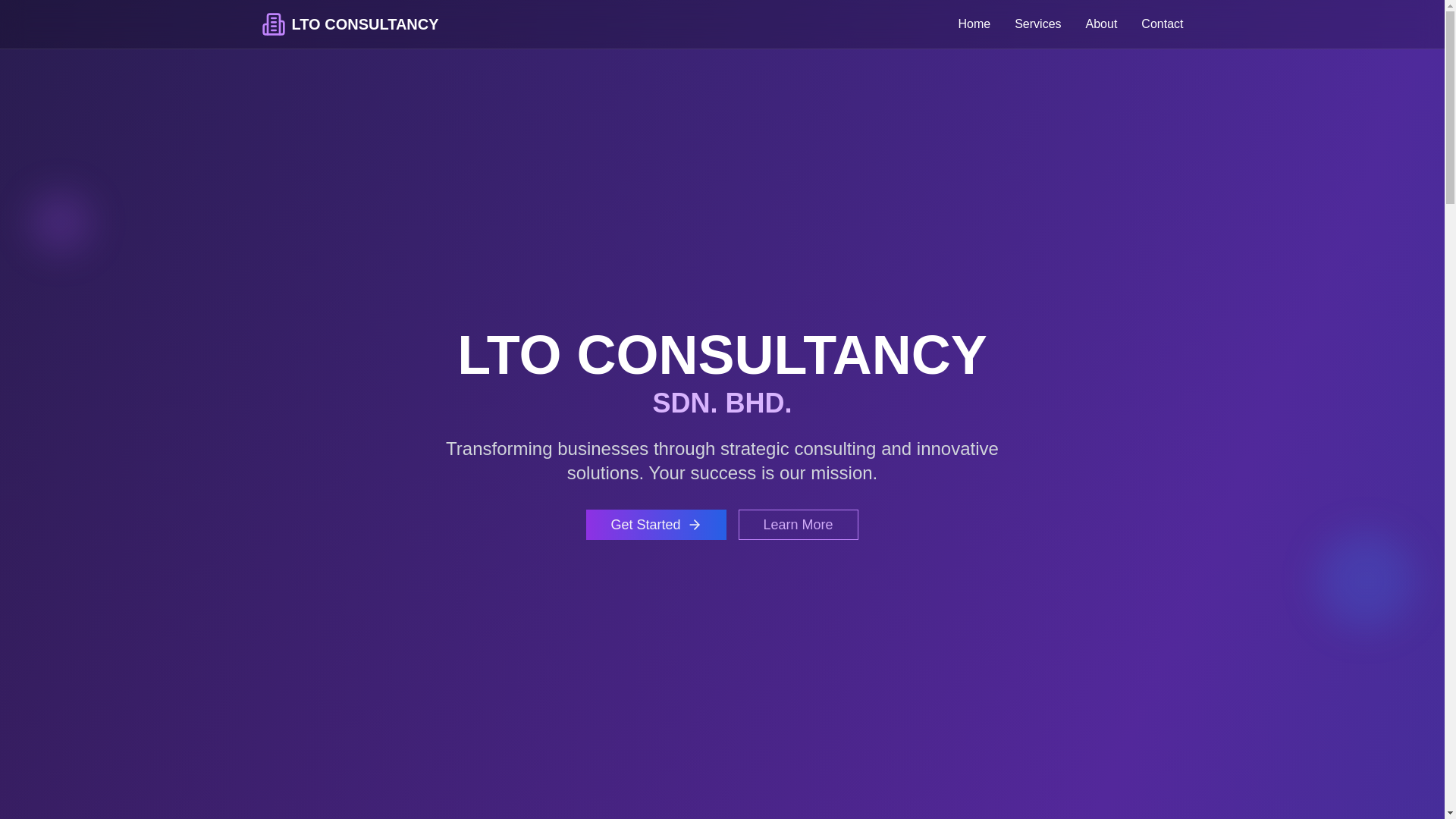 website screenshot of https://ltoconsultancy.com/