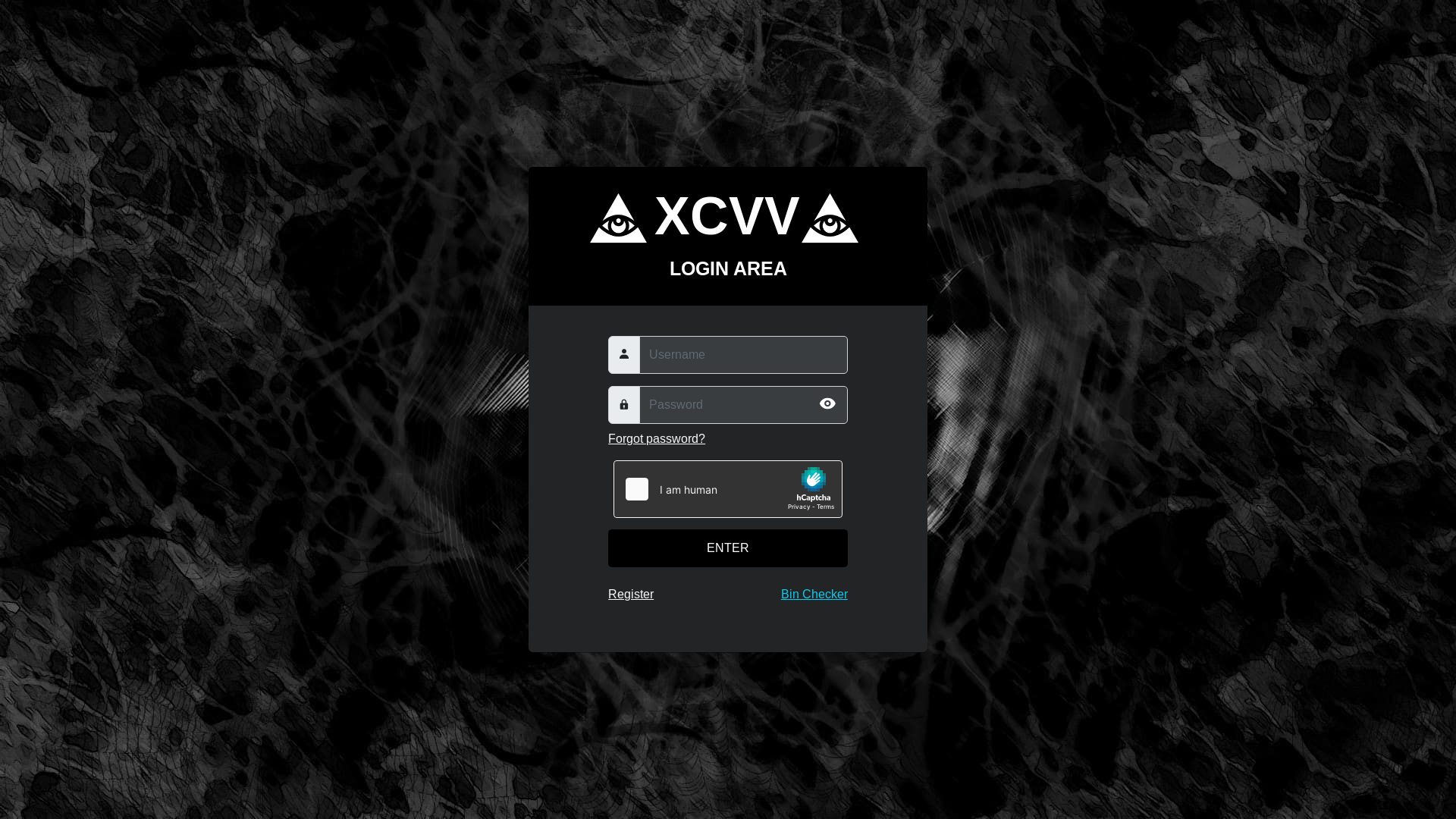website screenshot of https://xcvv.cc/