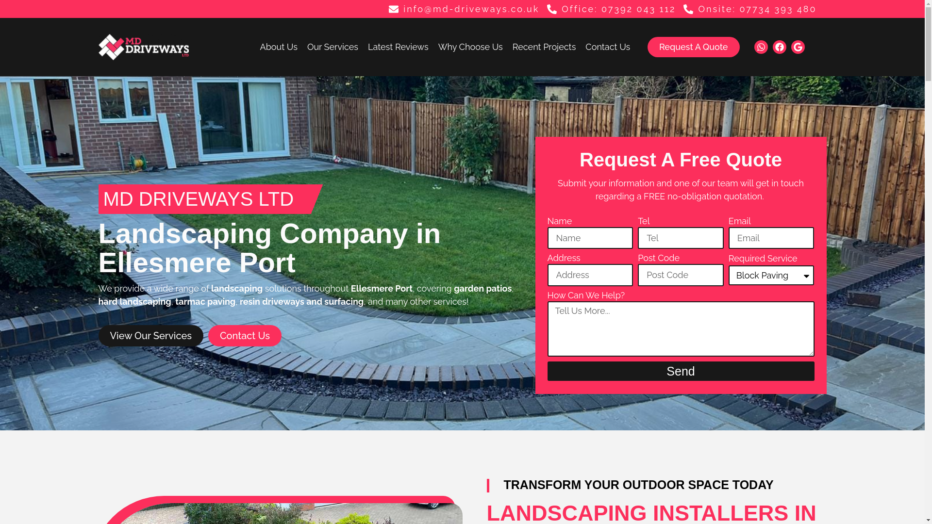 website screenshot of https://landscapersrhyl.co.uk/
