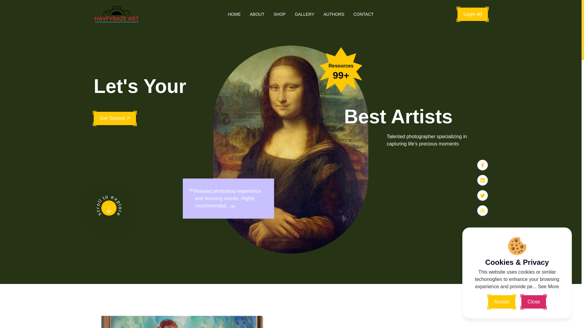 website screenshot of https://havfybaze.art/