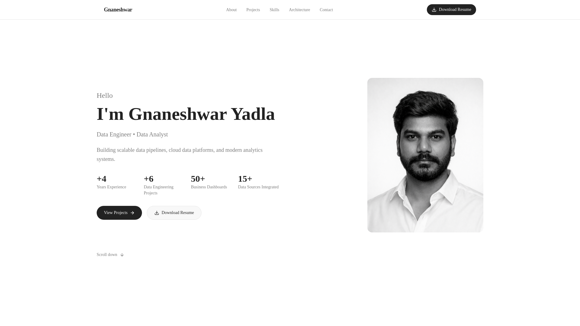 website screenshot of https://yadla.dev/