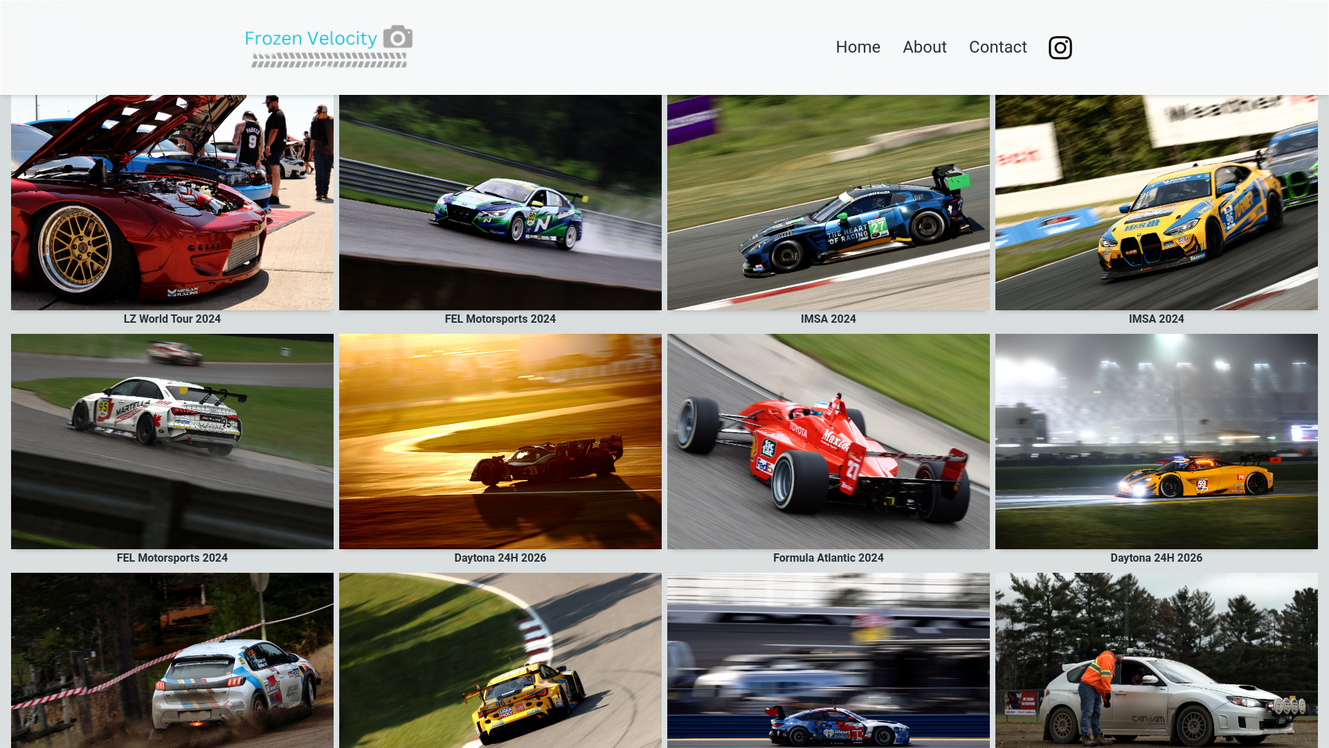 website screenshot of https://frozenvelocitymedia.ca/