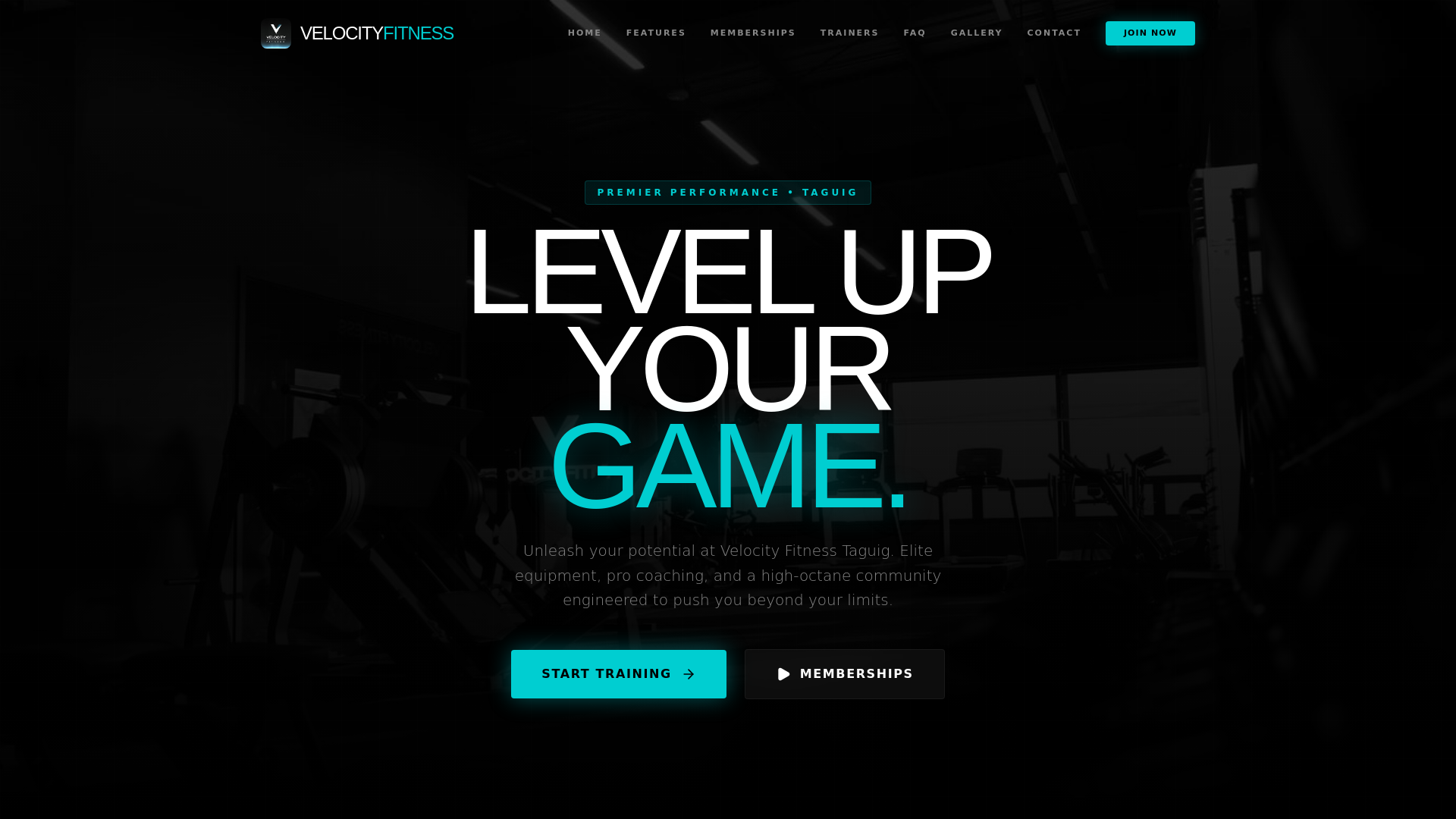 website screenshot of https://velocityfitness.pages.dev/