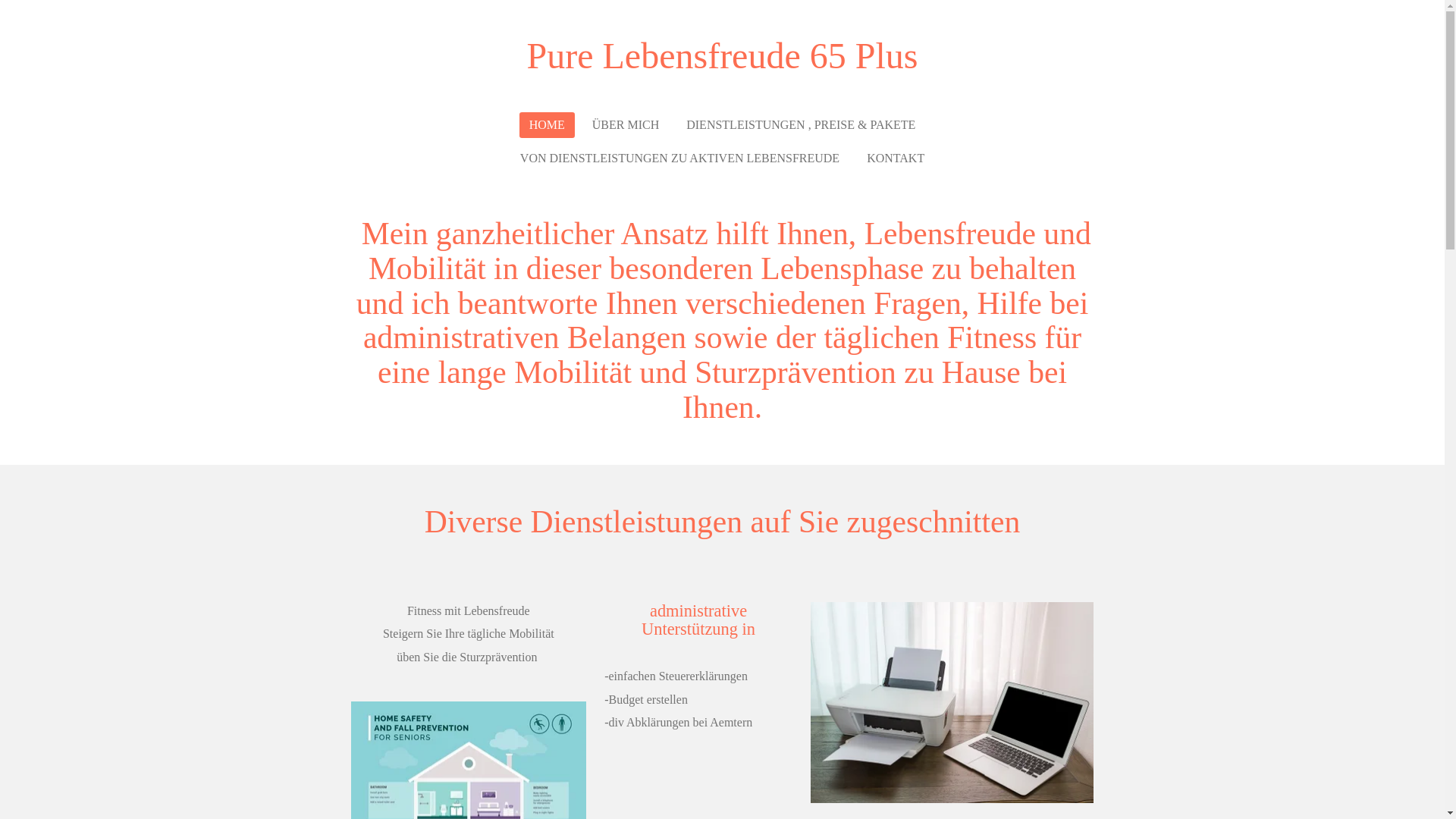 website screenshot of https://purelebensfreude65plus.ch/