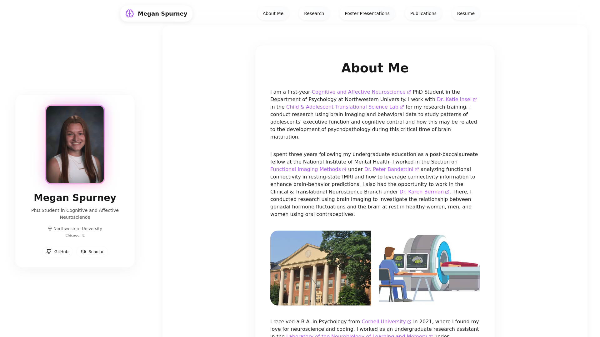 website screenshot of https://meganspurney-phd-portfolio.pages.dev/