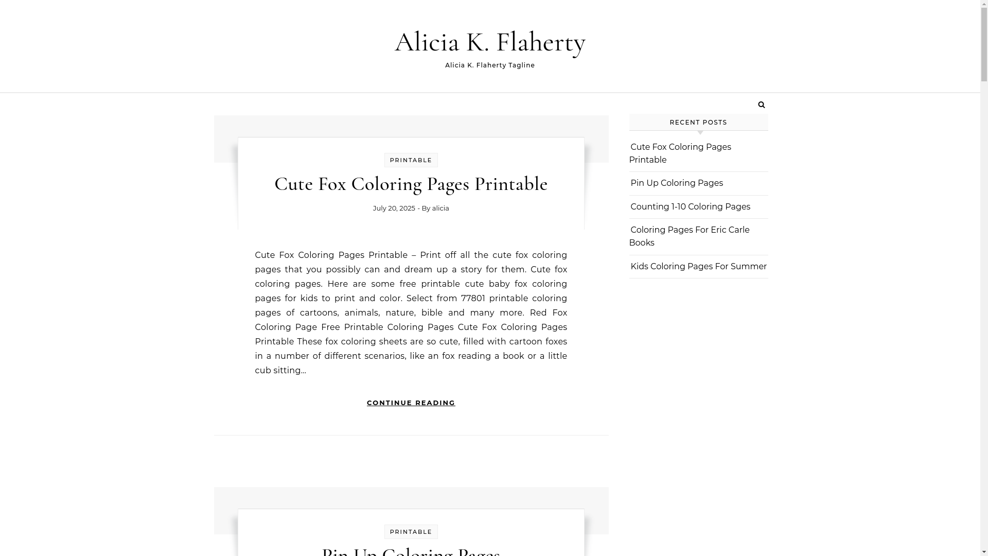 website screenshot of https://aliciakflaherty.pages.dev/