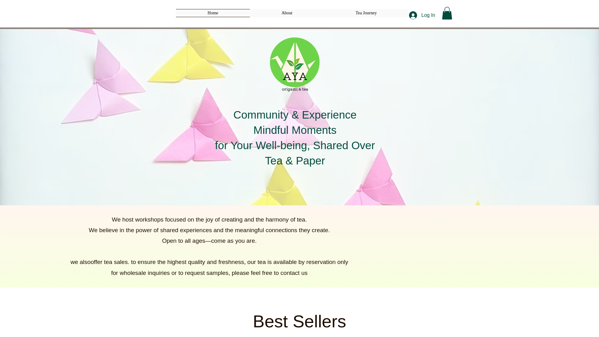 website screenshot of https://ayaorigamitea.nl