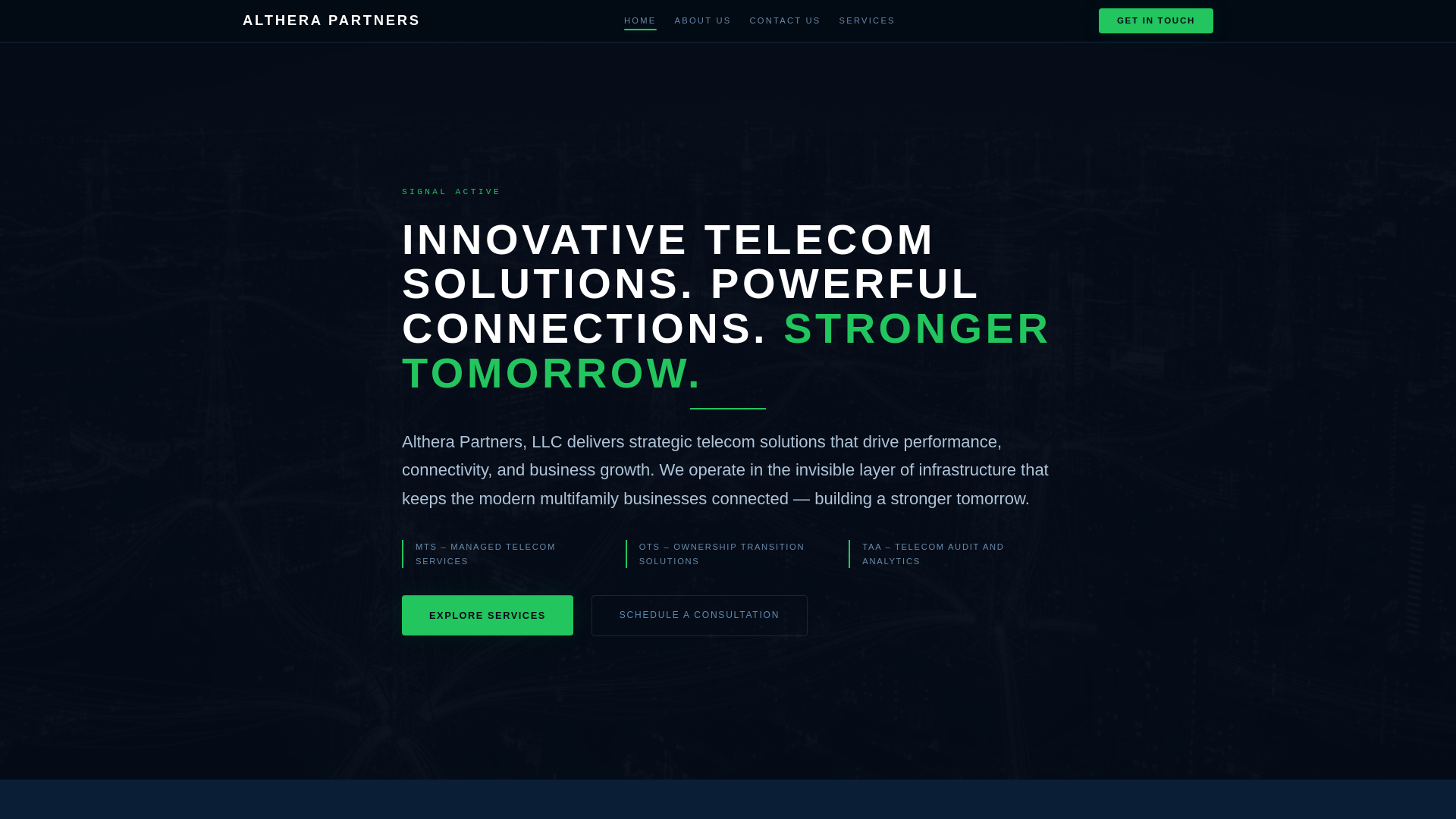 website screenshot of https://altherapartners.com/