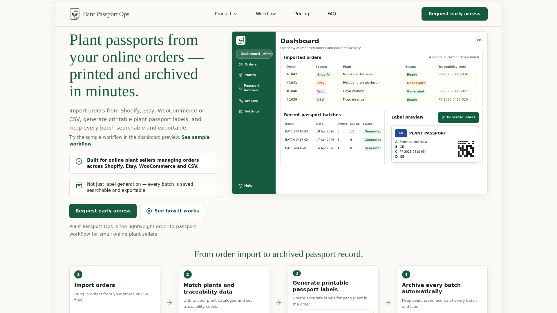 website screenshot of https://plantpassportops.app/
