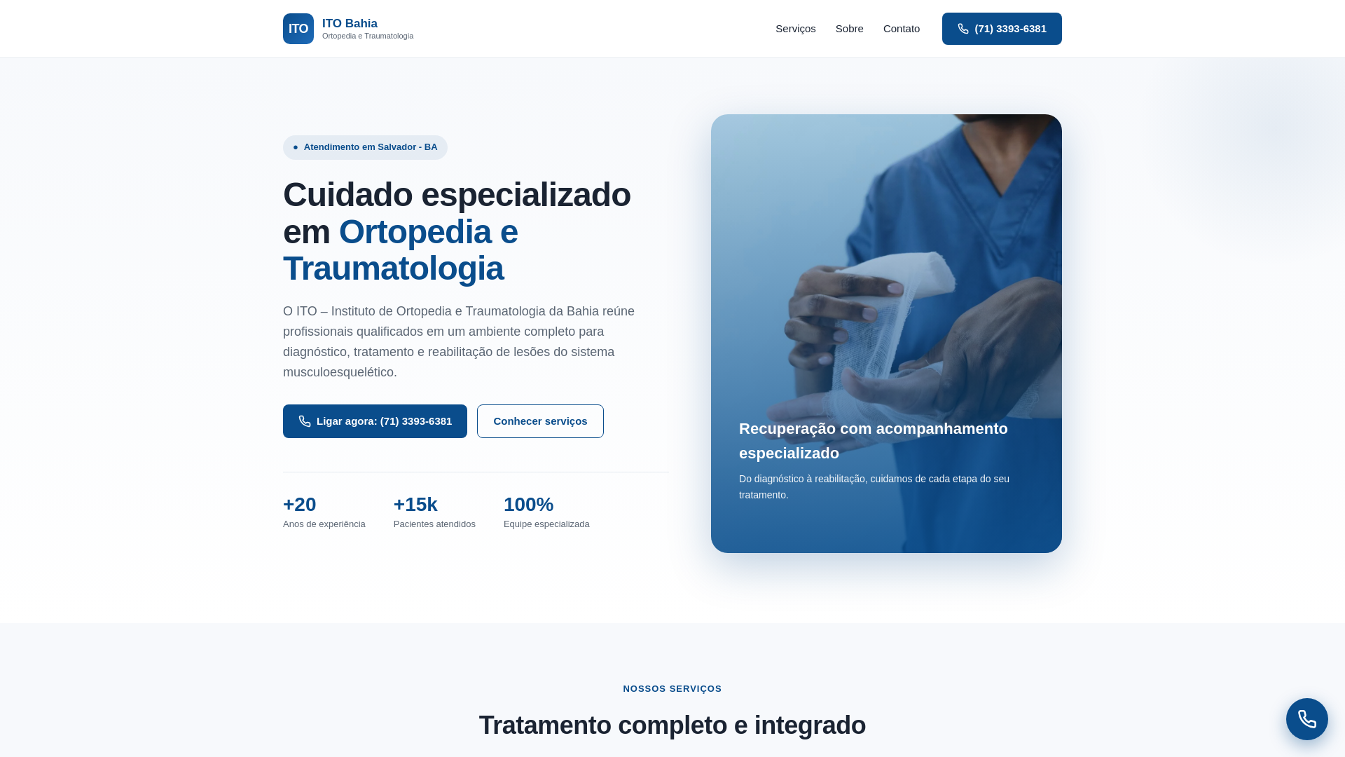 website screenshot of https://itobahia.com.br/