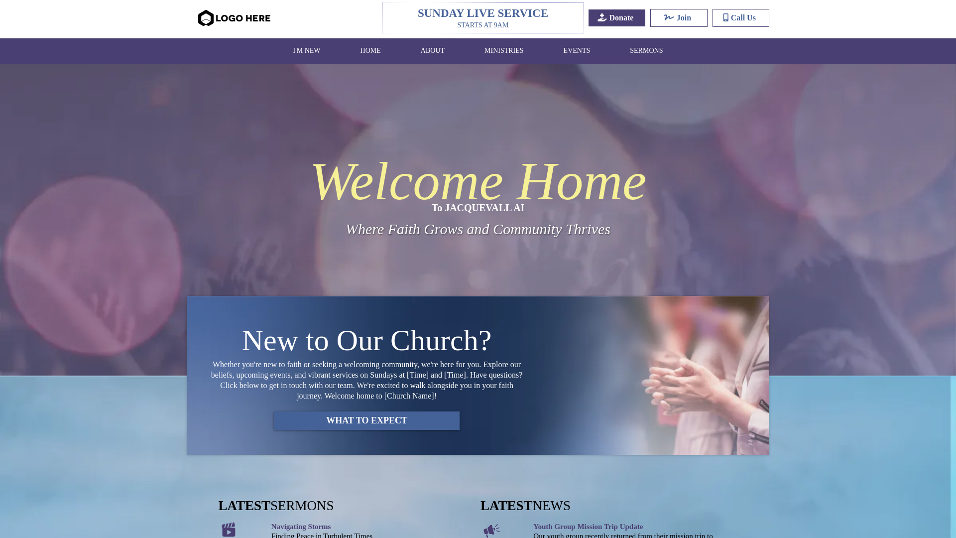 website screenshot of https://blessedanointedandhighlyfavored.com/