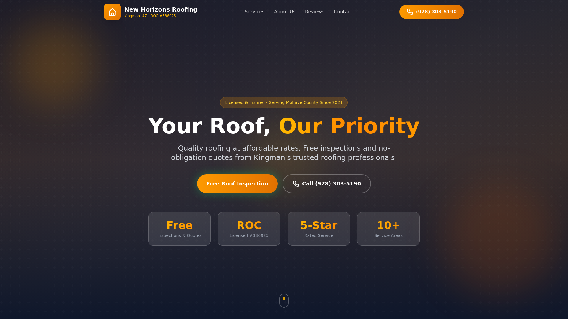 website screenshot of https://new-horizons-roofing-preview.pages.dev/