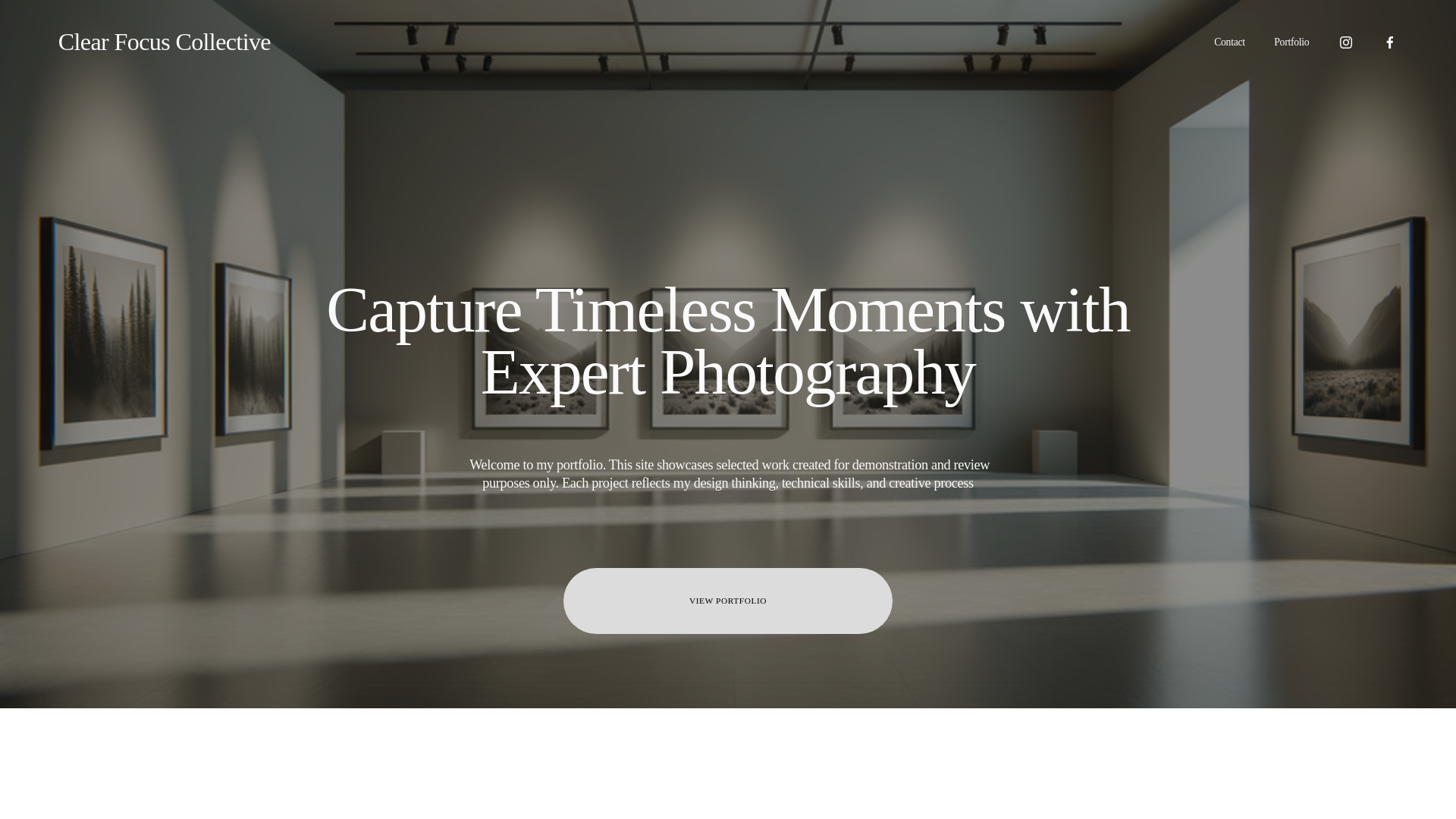 website screenshot of https://clearfocuscollective.com/