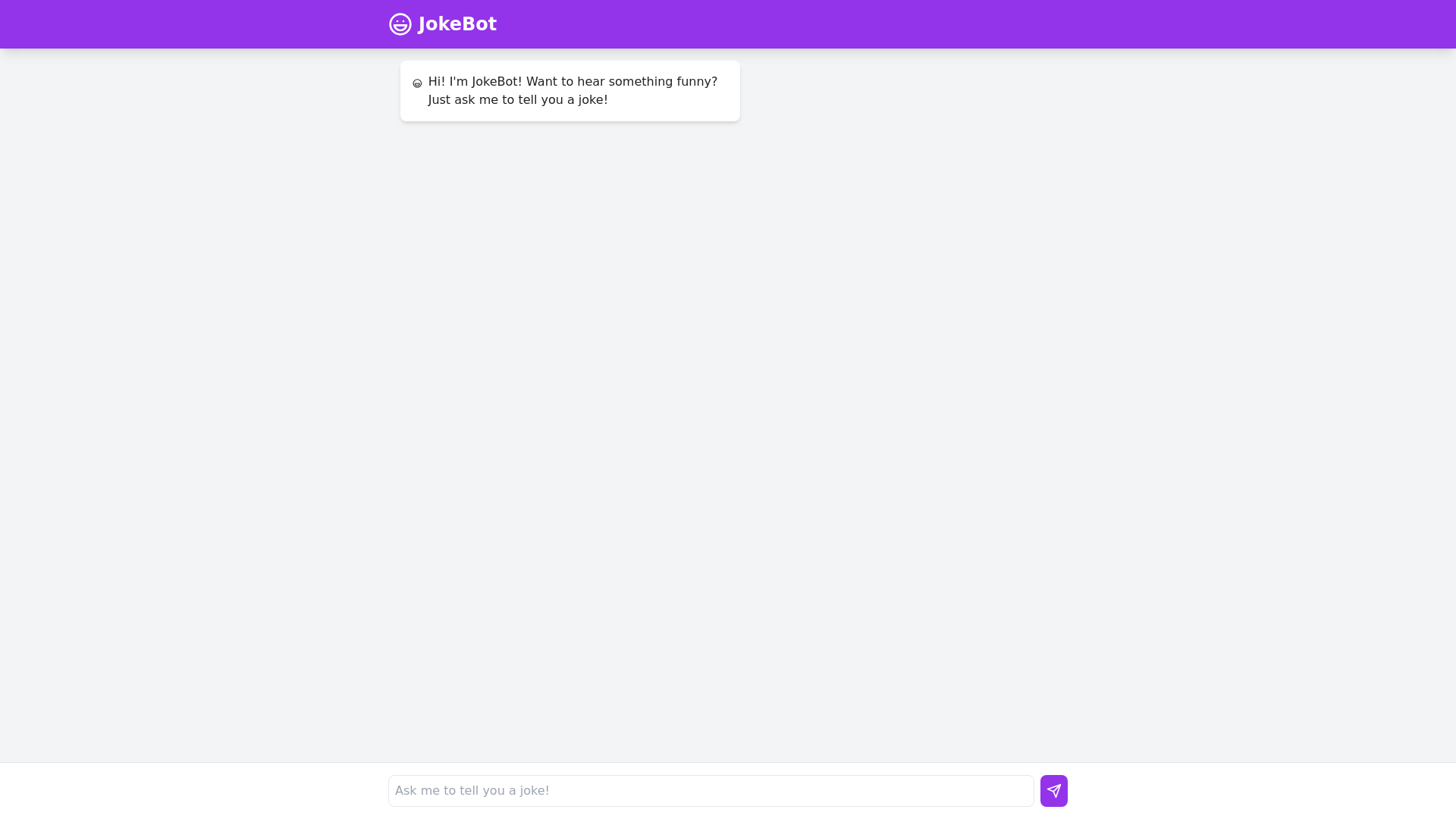 website screenshot of https://jokebot-frontend.pages.dev/