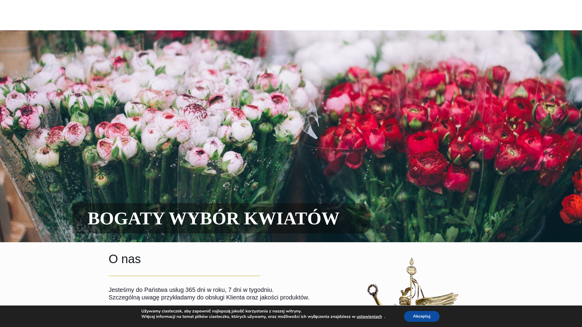 website screenshot of https://kwiaciarniapodaniolem.eu/